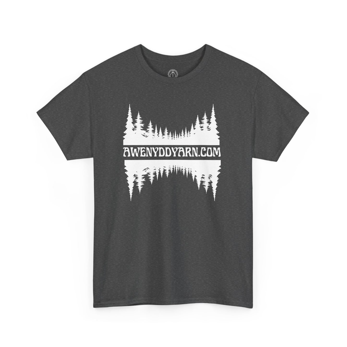 Unisex Heavy Cotton Tee - AWENYDDYARN.com Forest Design