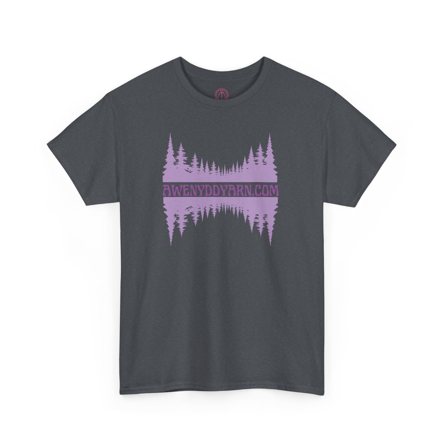 Unisex Heavy Cotton Tee - Purple Awenydd Trees