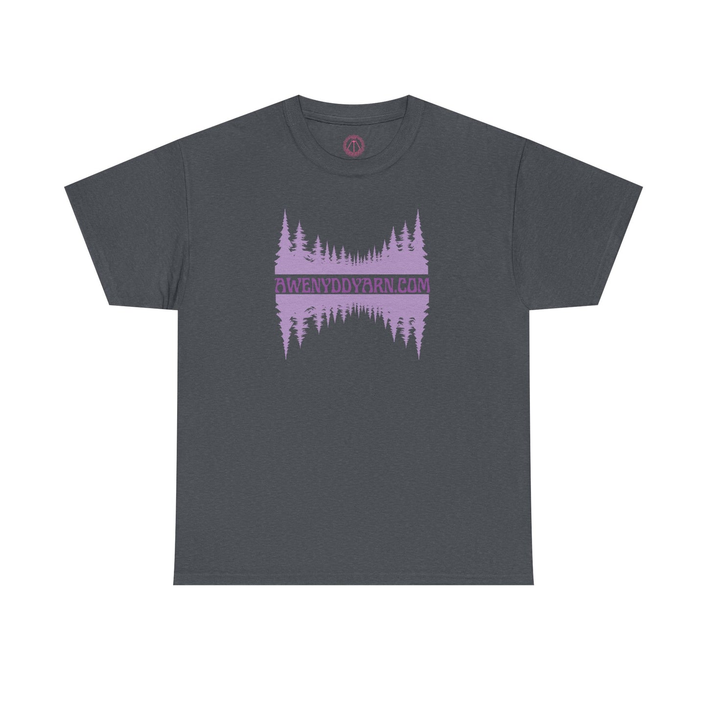 Unisex Heavy Cotton Tee - Purple Awenydd Trees