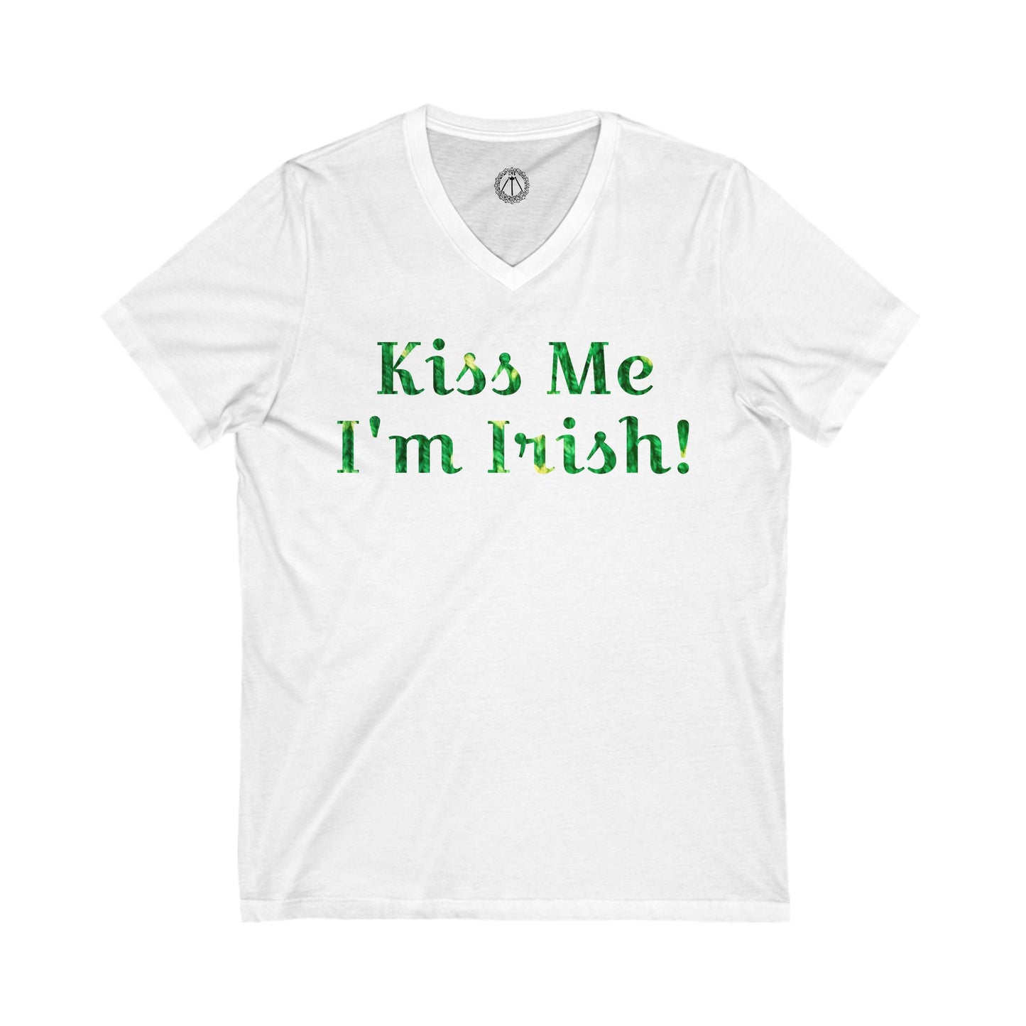 Kiss Me I'm Irish V-Neck Tee - Perfect for St. Patrick's Day Celebrations!