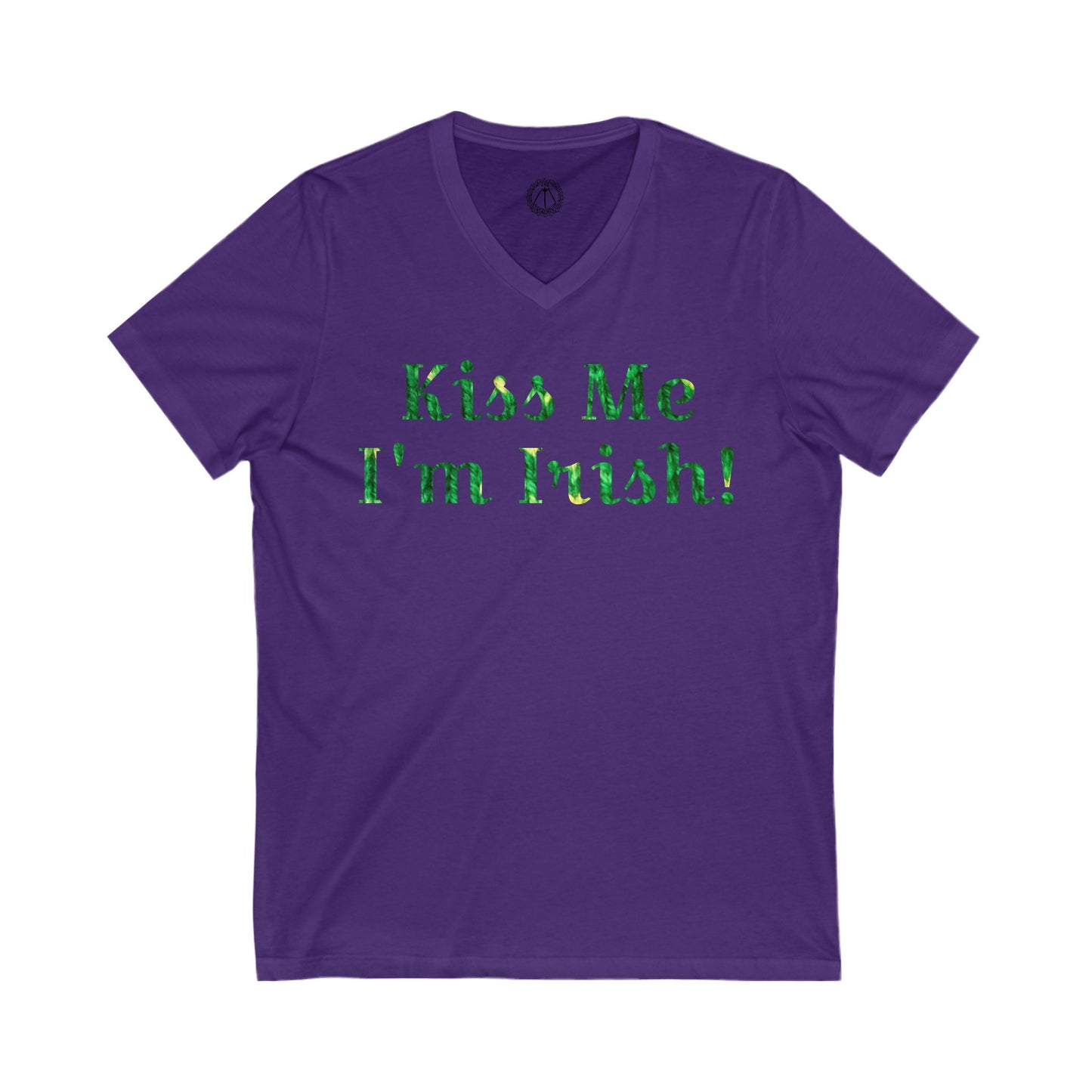 Kiss Me I'm Irish V-Neck Tee - Perfect for St. Patrick's Day Celebrations!
