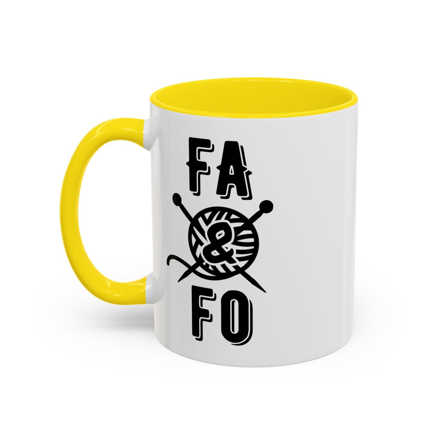 FAFO Colorful Accent Coffee Mug - Perfect Gift for Yarn Lovers