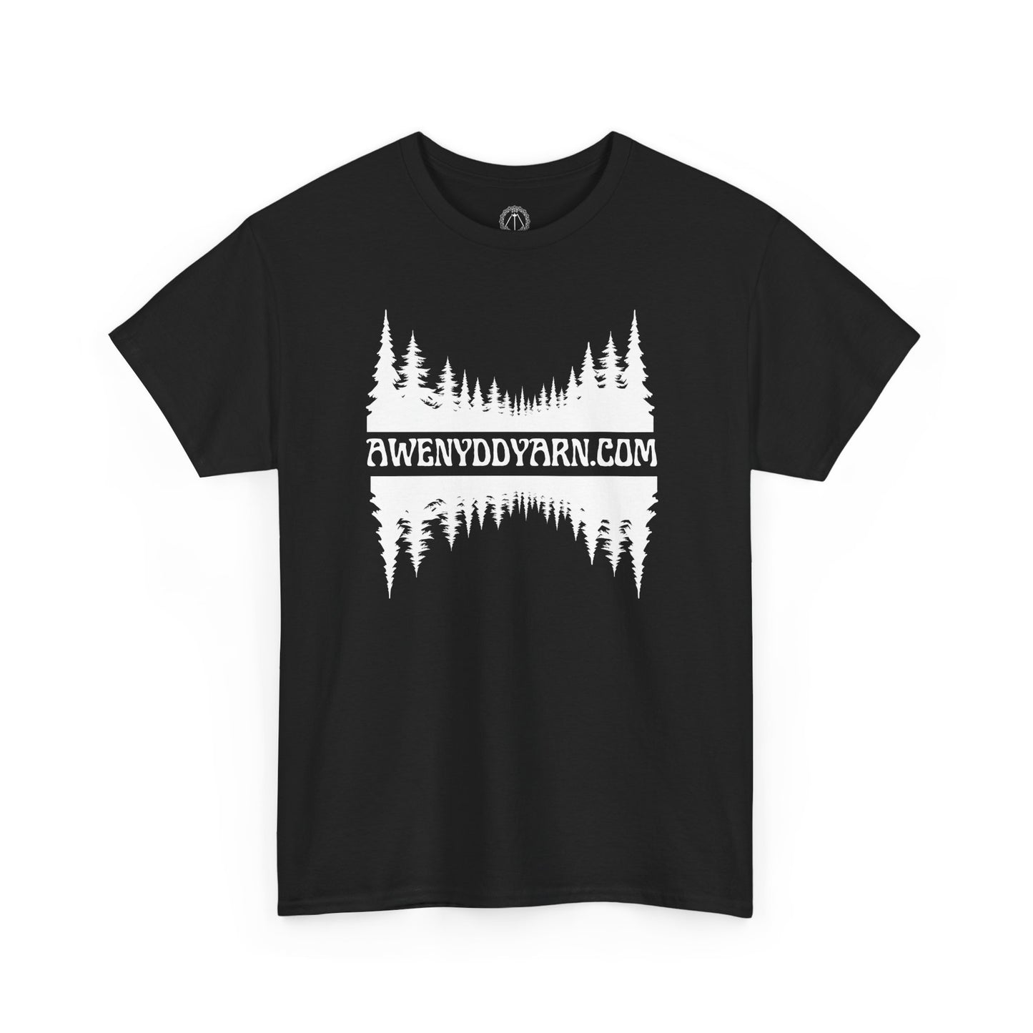 Unisex Heavy Cotton Tee - AWENYDDYARN.com Forest Design
