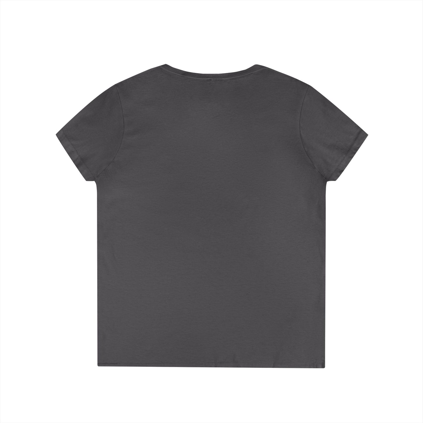 Ladies' V-Neck Tee with Pink Logo