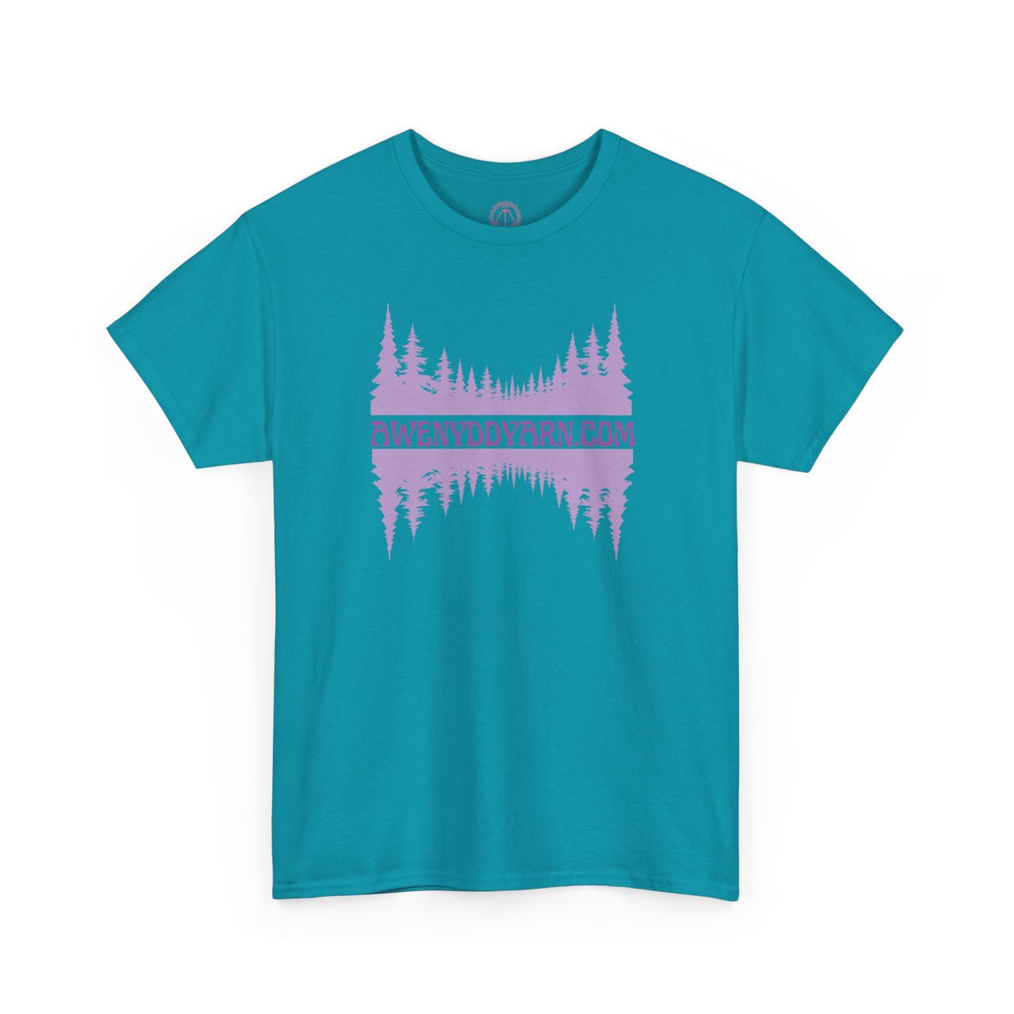 Unisex Heavy Cotton Tee - Purple Awenydd Trees