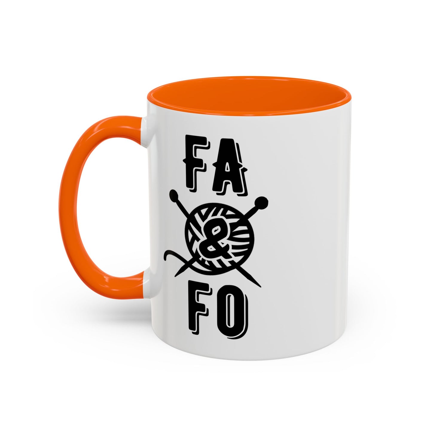 FAFO Colorful Accent Coffee Mug - Perfect Gift for Yarn Lovers