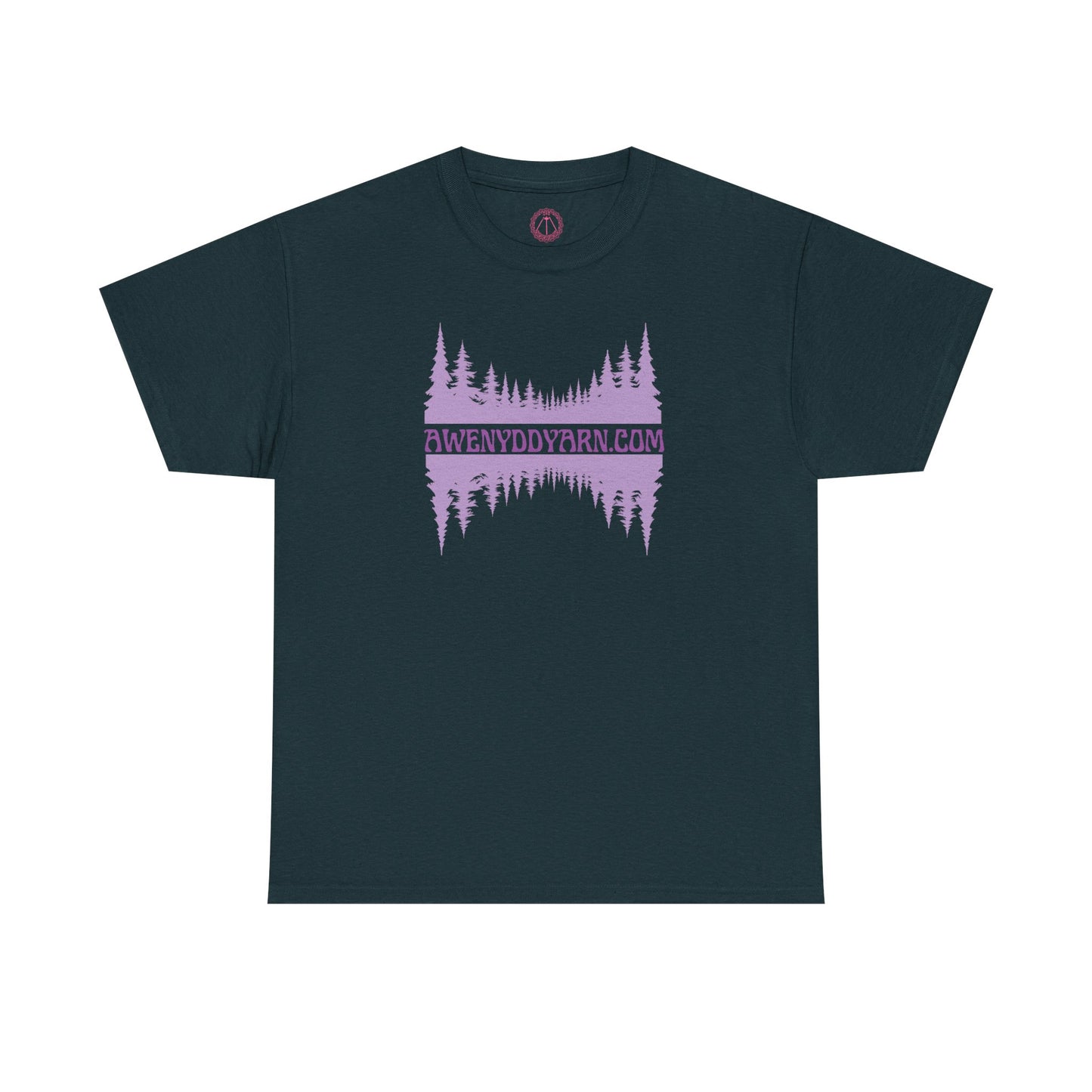 Unisex Heavy Cotton Tee - Purple Awenydd Trees