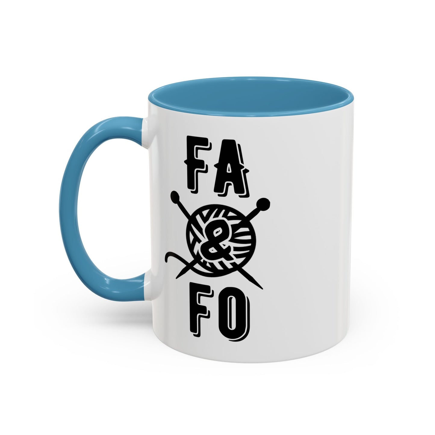 FAFO Colorful Accent Coffee Mug - Perfect Gift for Yarn Lovers