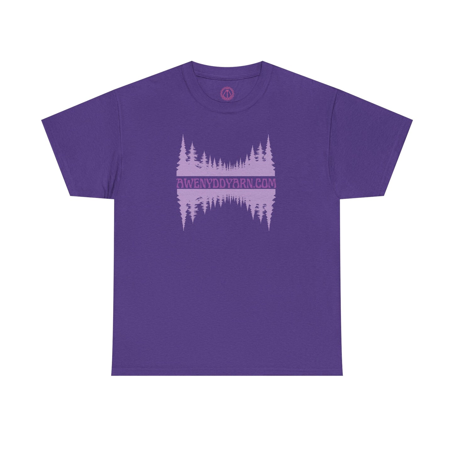 Unisex Heavy Cotton Tee - Purple Awenydd Trees