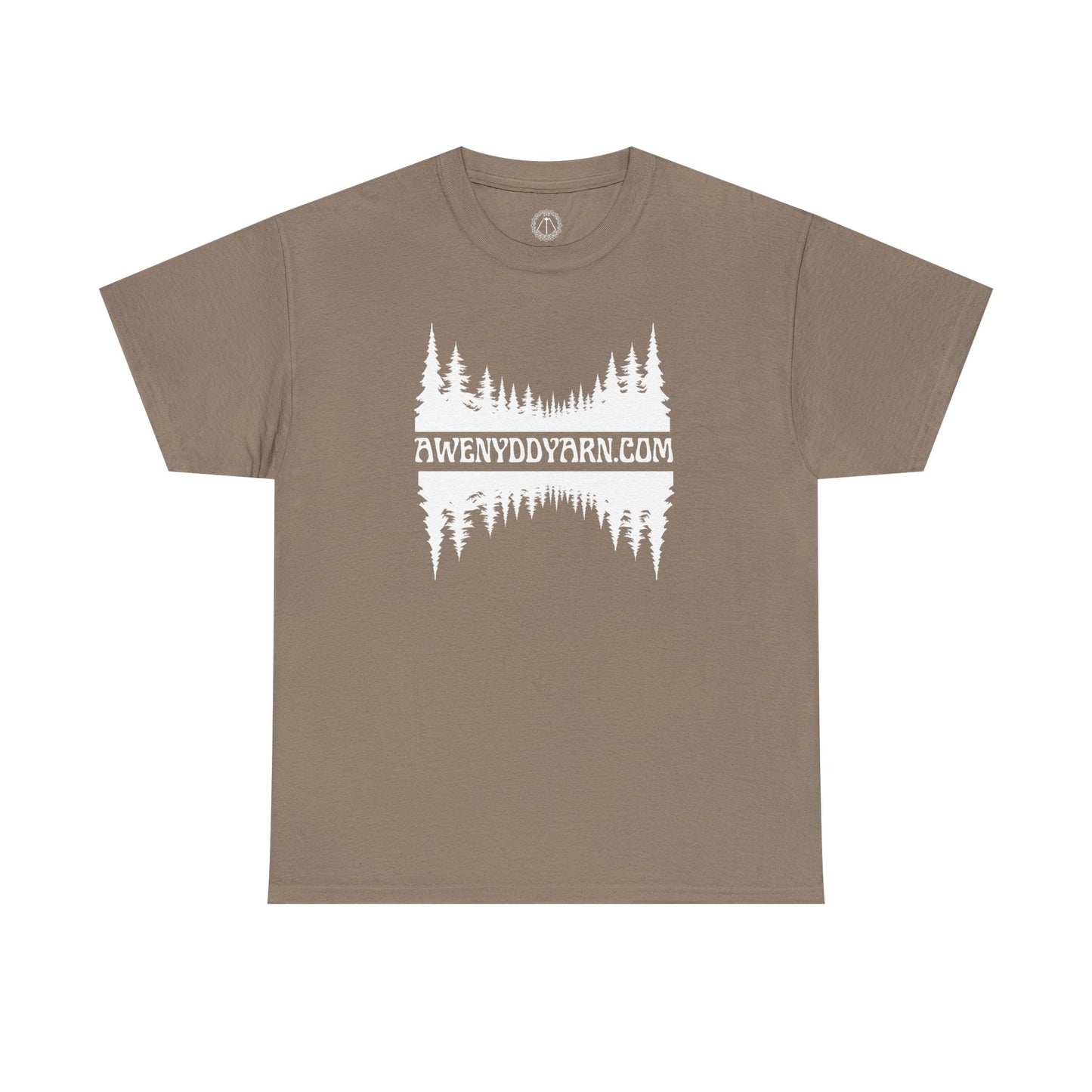Unisex Heavy Cotton Tee - AWENYDDYARN.com Forest Design