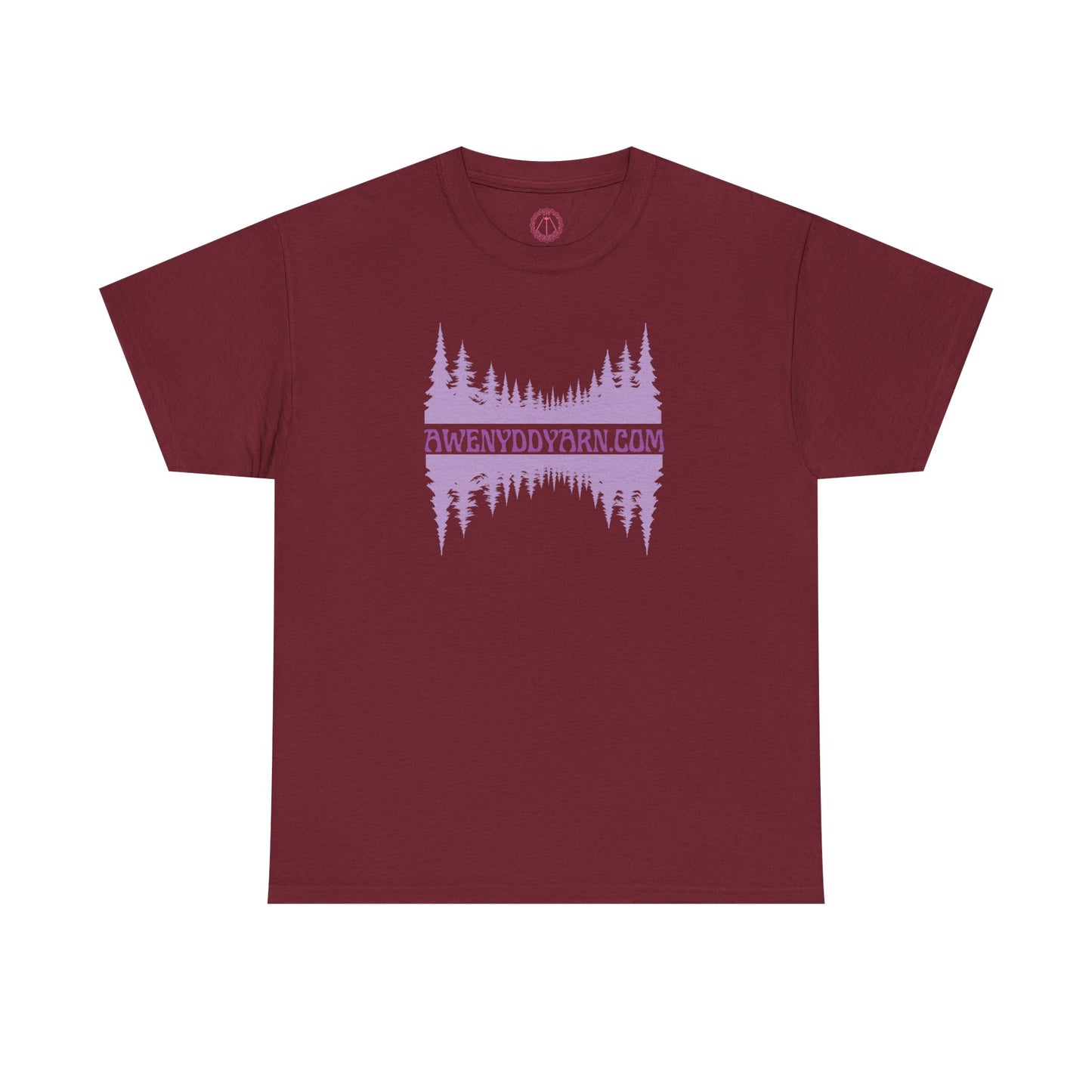 Unisex Heavy Cotton Tee - Purple Awenydd Trees