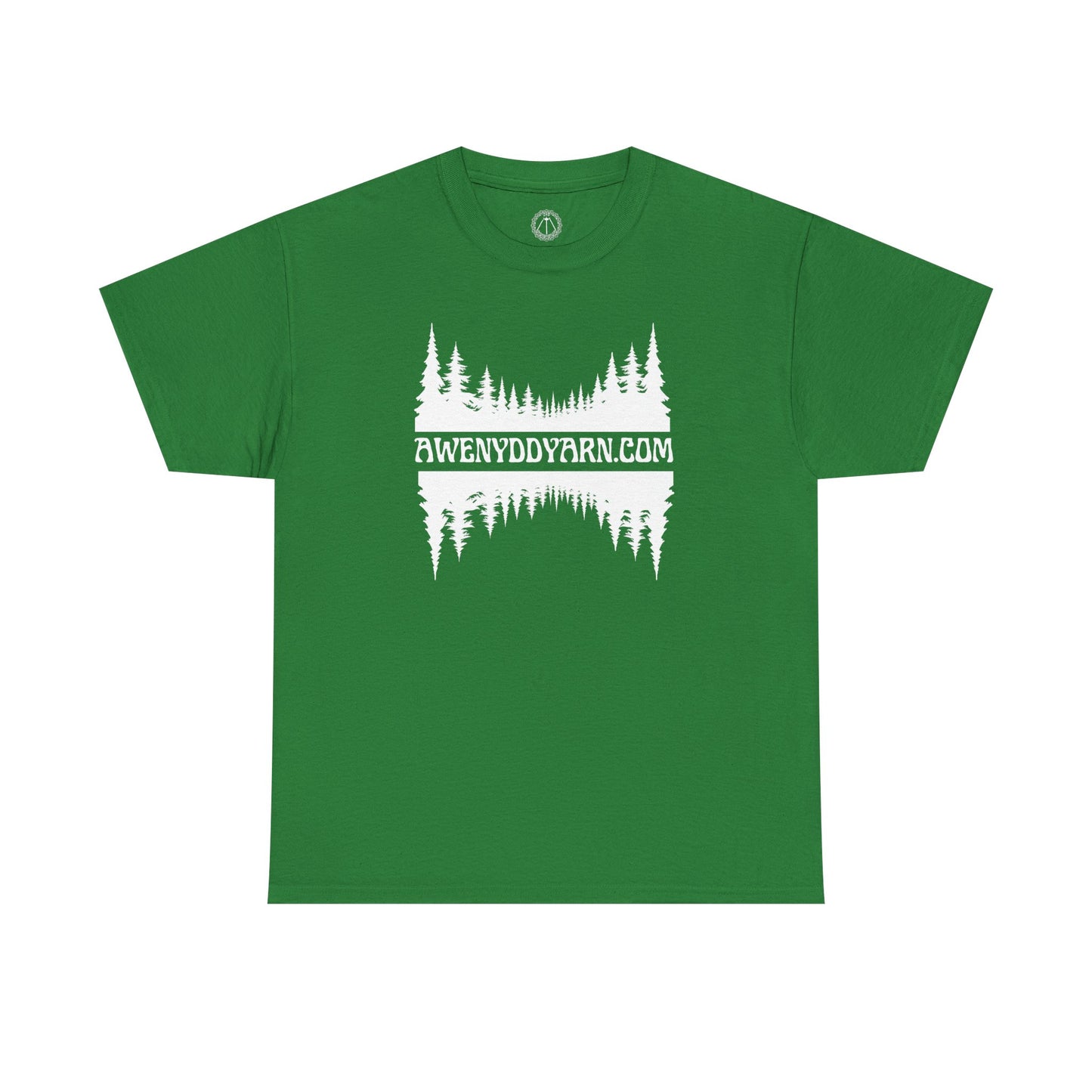 Unisex Heavy Cotton Tee - AWENYDDYARN.com Forest Design