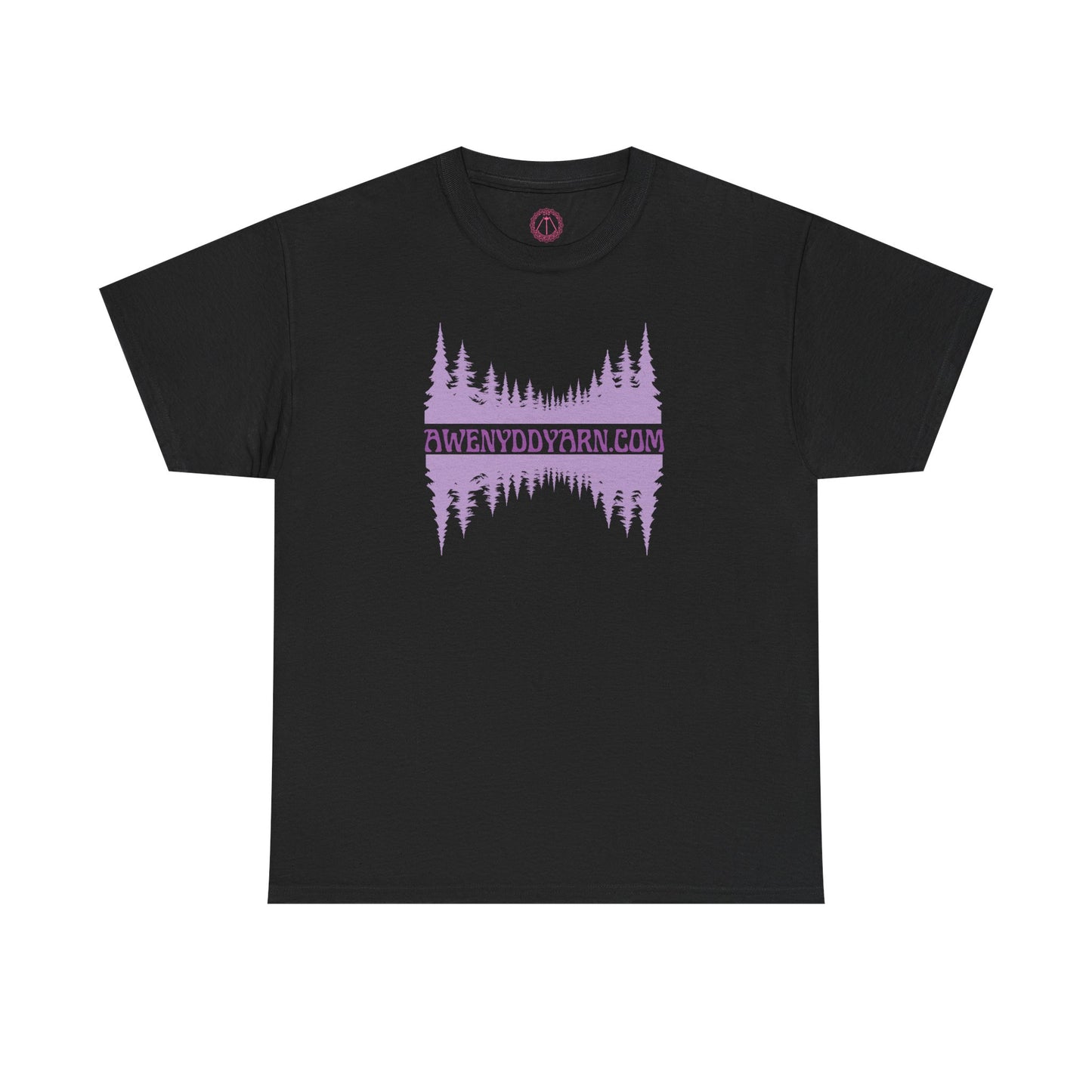 Unisex Heavy Cotton Tee - Purple Awenydd Trees