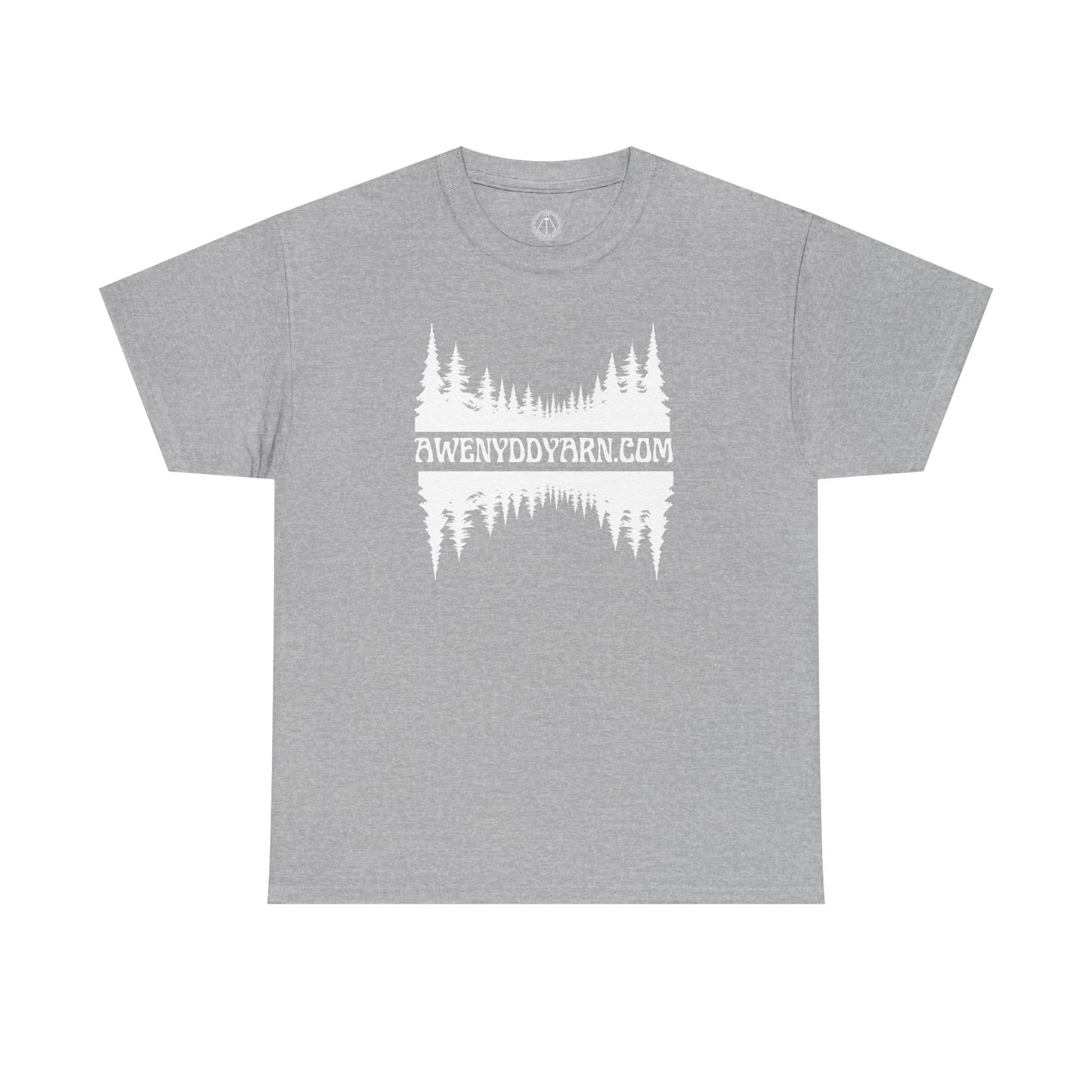 Unisex Heavy Cotton Tee - AWENYDDYARN.com Forest Design