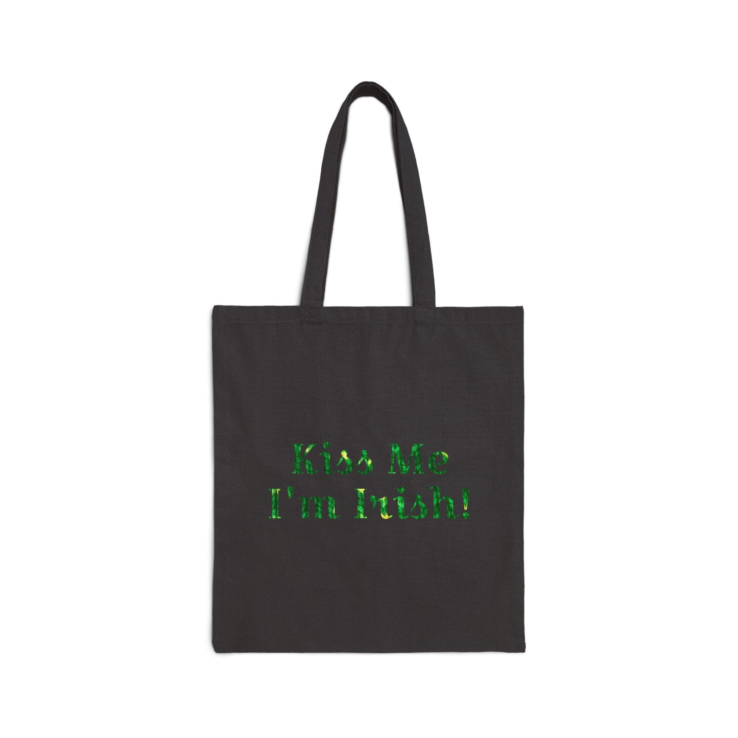 Kiss Me I'm Irish Cotton Canvas Tote Bag - St. Patrick's Day Shopping Bag