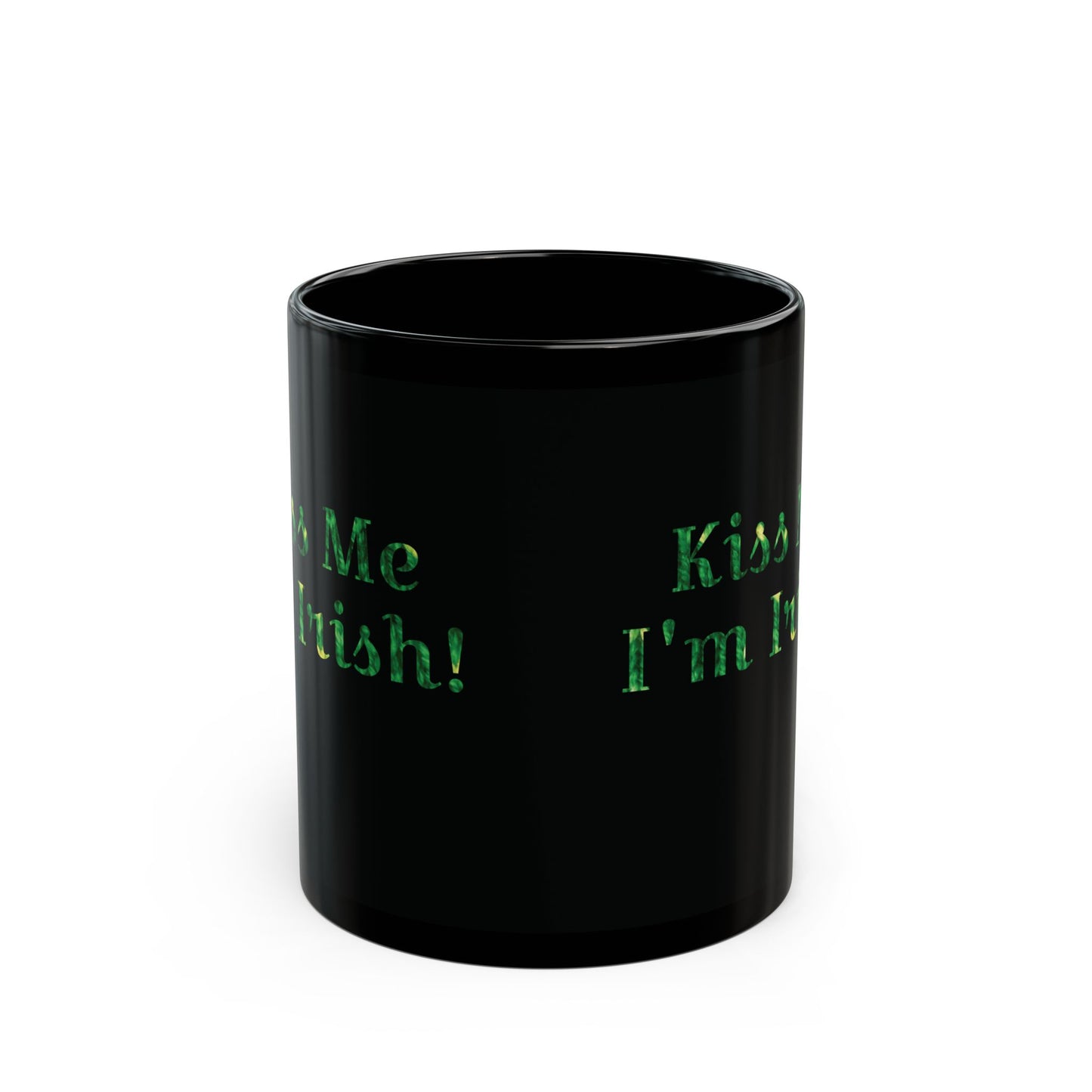 Kiss Me I'm Irish Black Coffee Mug - Perfect for St. Patrick’s Day Celebrations