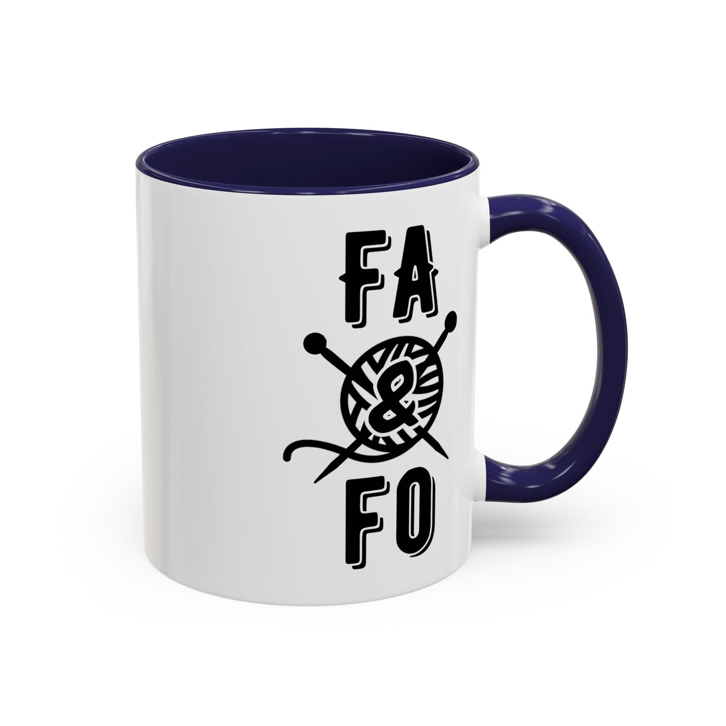 FAFO Colorful Accent Coffee Mug - Perfect Gift for Yarn Lovers