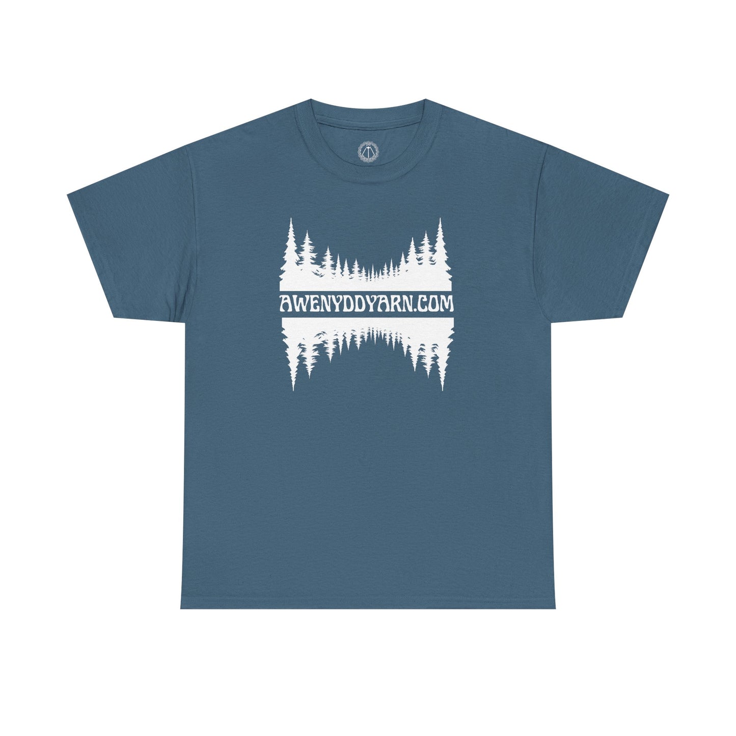 Unisex Heavy Cotton Tee - AWENYDDYARN.com Forest Design
