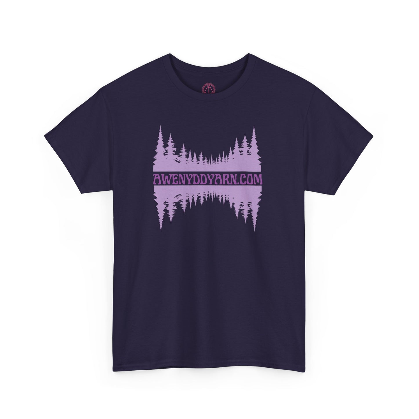 Unisex Heavy Cotton Tee - Purple Awenydd Trees