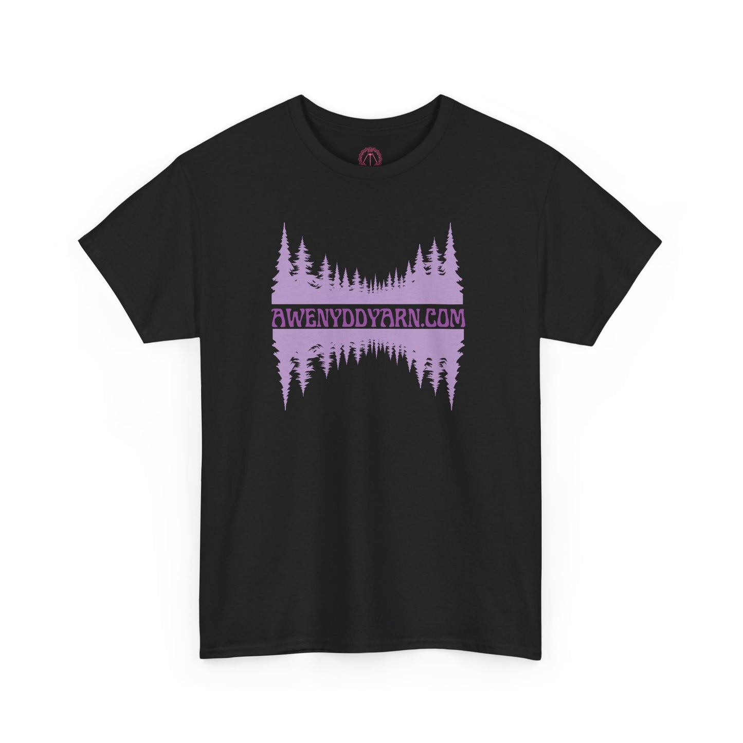 Unisex Heavy Cotton Tee - Purple Awenydd Trees