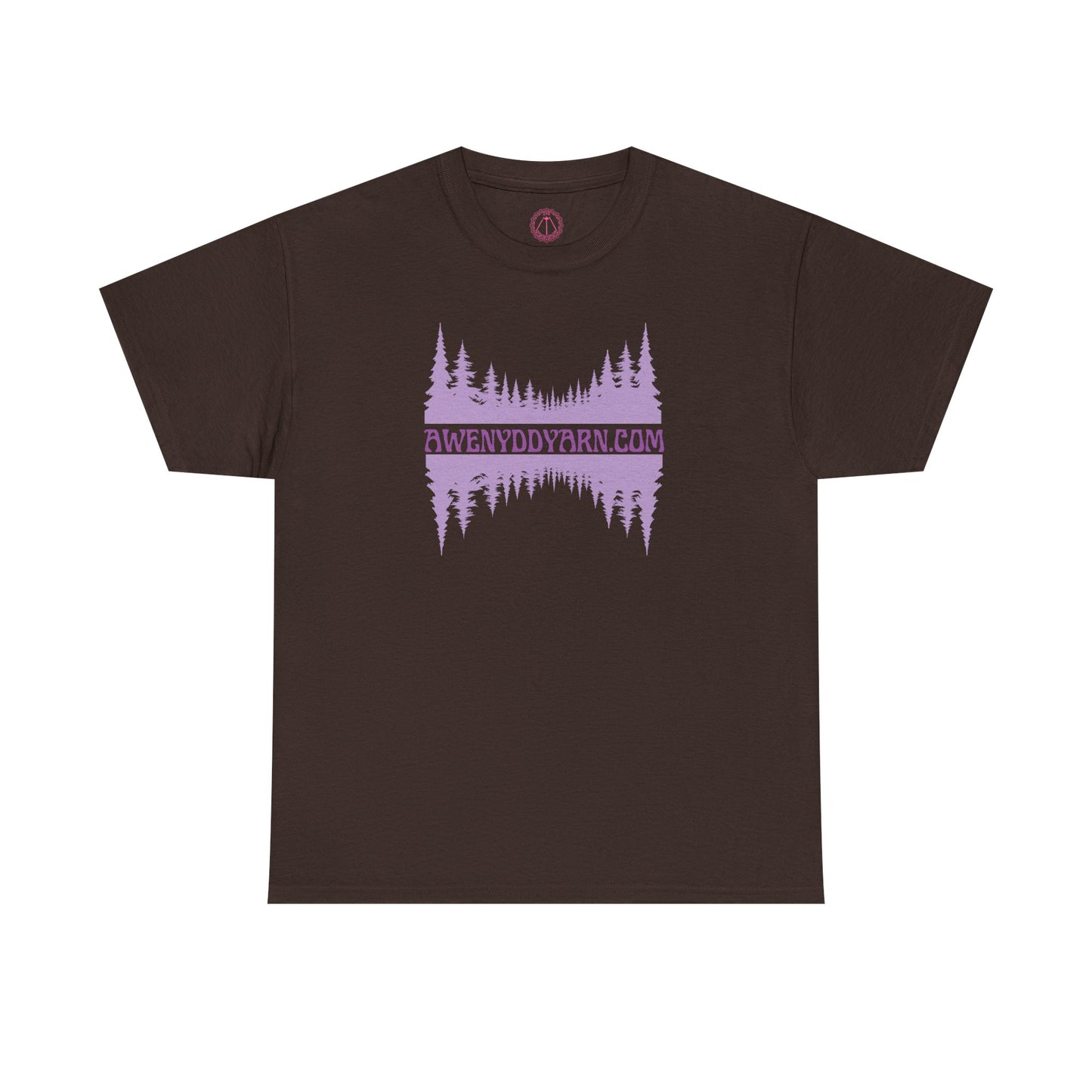 Unisex Heavy Cotton Tee - Purple Awenydd Trees