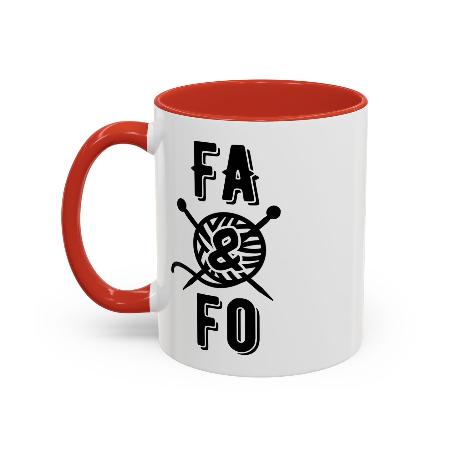 FAFO Colorful Accent Coffee Mug - Perfect Gift for Yarn Lovers