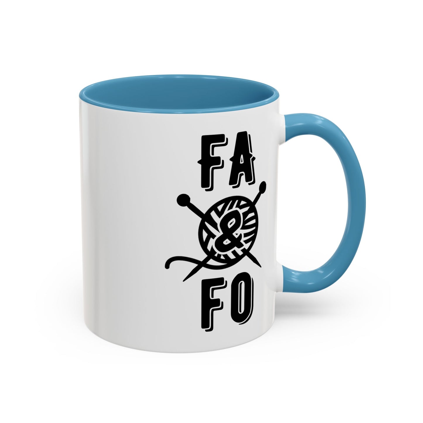FAFO Colorful Accent Coffee Mug - Perfect Gift for Yarn Lovers
