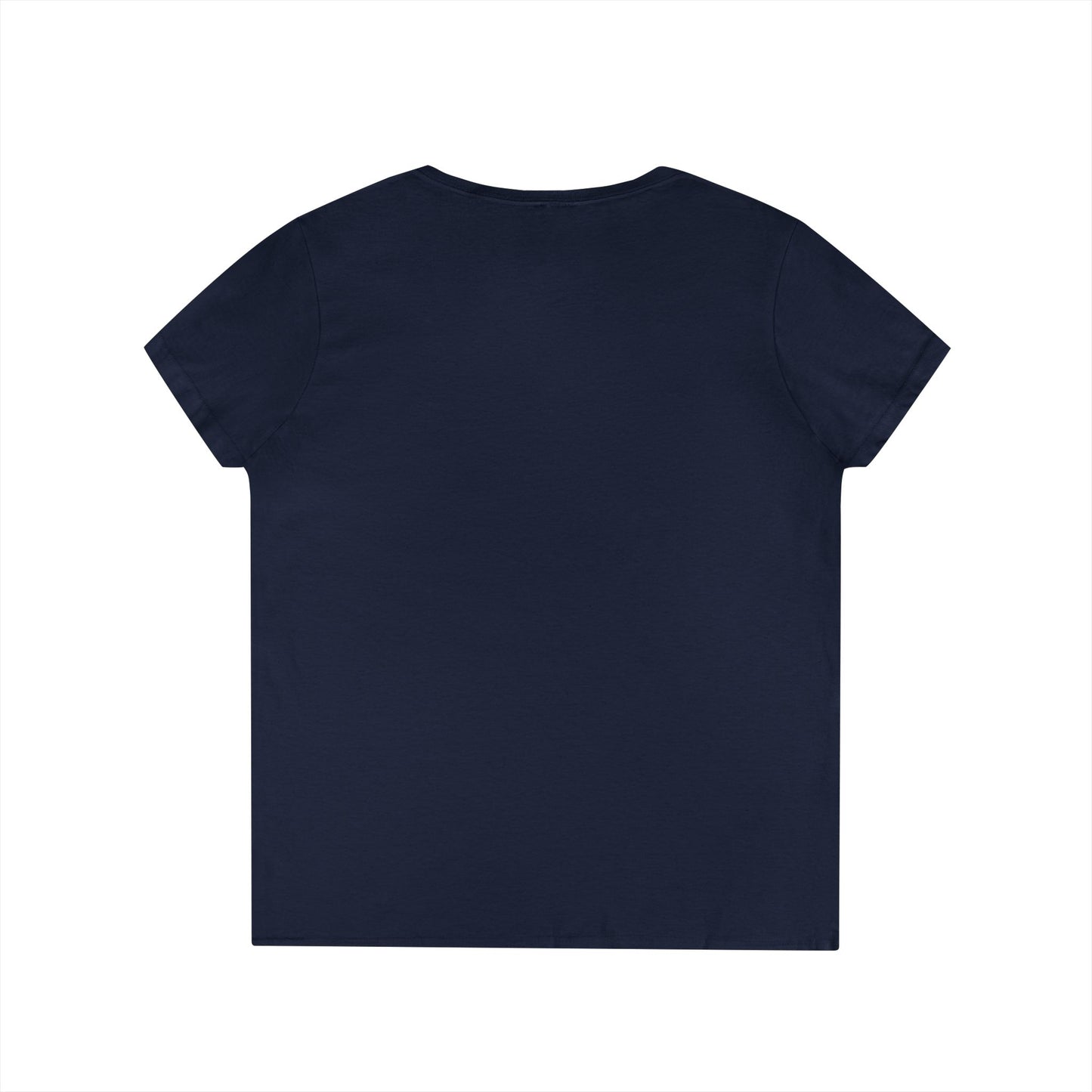 Ladies' V-Neck Tee with Pink Logo