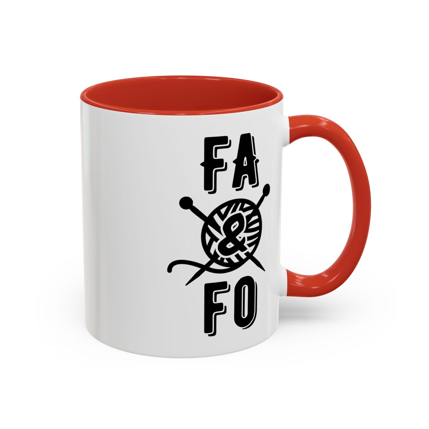 FAFO Colorful Accent Coffee Mug - Perfect Gift for Yarn Lovers
