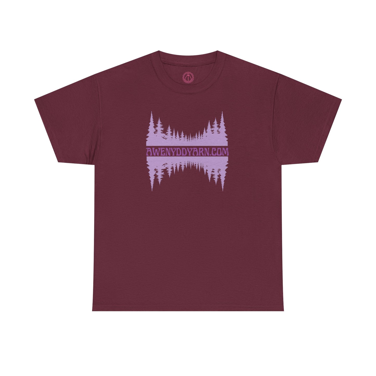 Unisex Heavy Cotton Tee - Purple Awenydd Trees