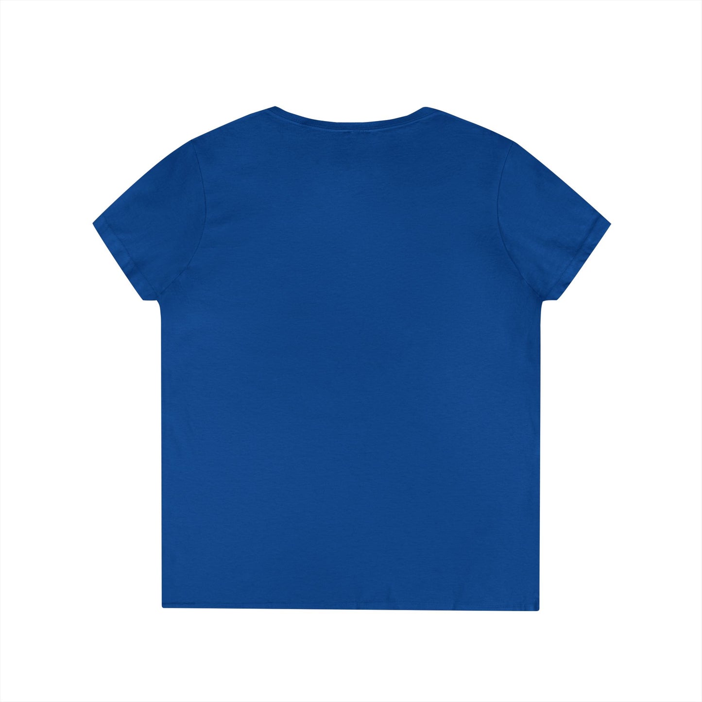 Ladies' V-Neck T-Shirt with Yellow Logo