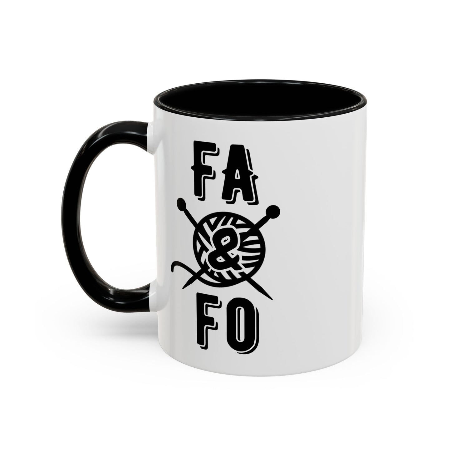 FAFO Colorful Accent Coffee Mug - Perfect Gift for Yarn Lovers