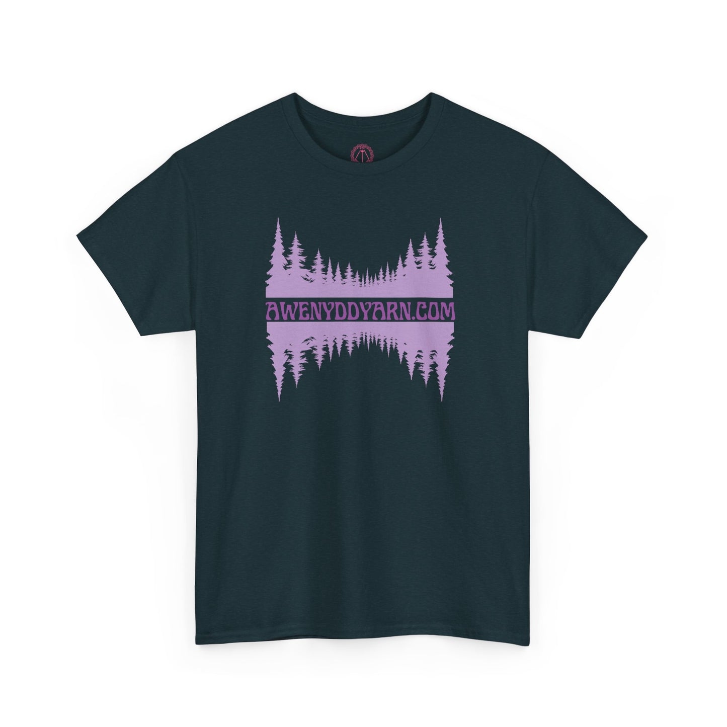 Unisex Heavy Cotton Tee - Purple Awenydd Trees