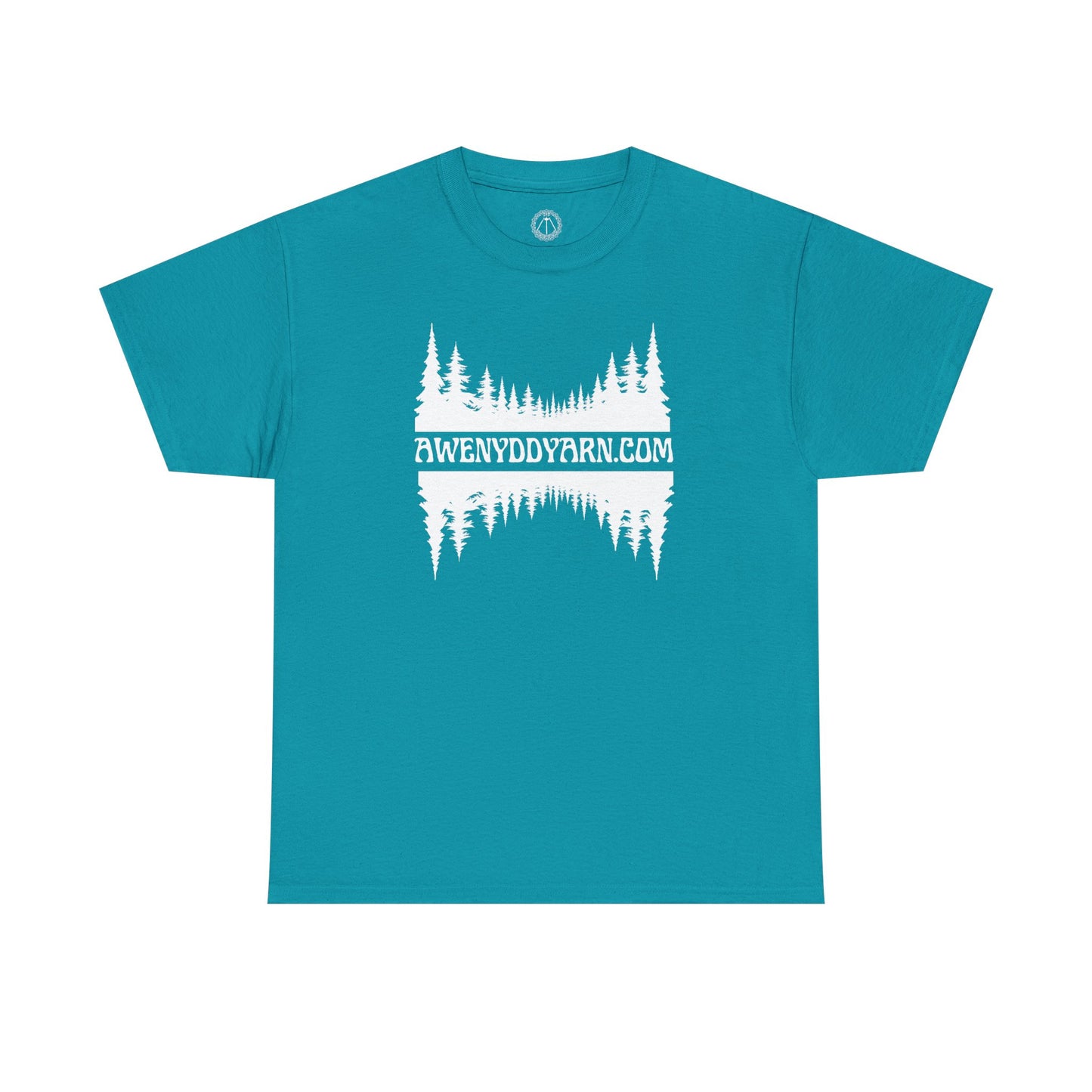 Unisex Heavy Cotton Tee - AWENYDDYARN.com Forest Design