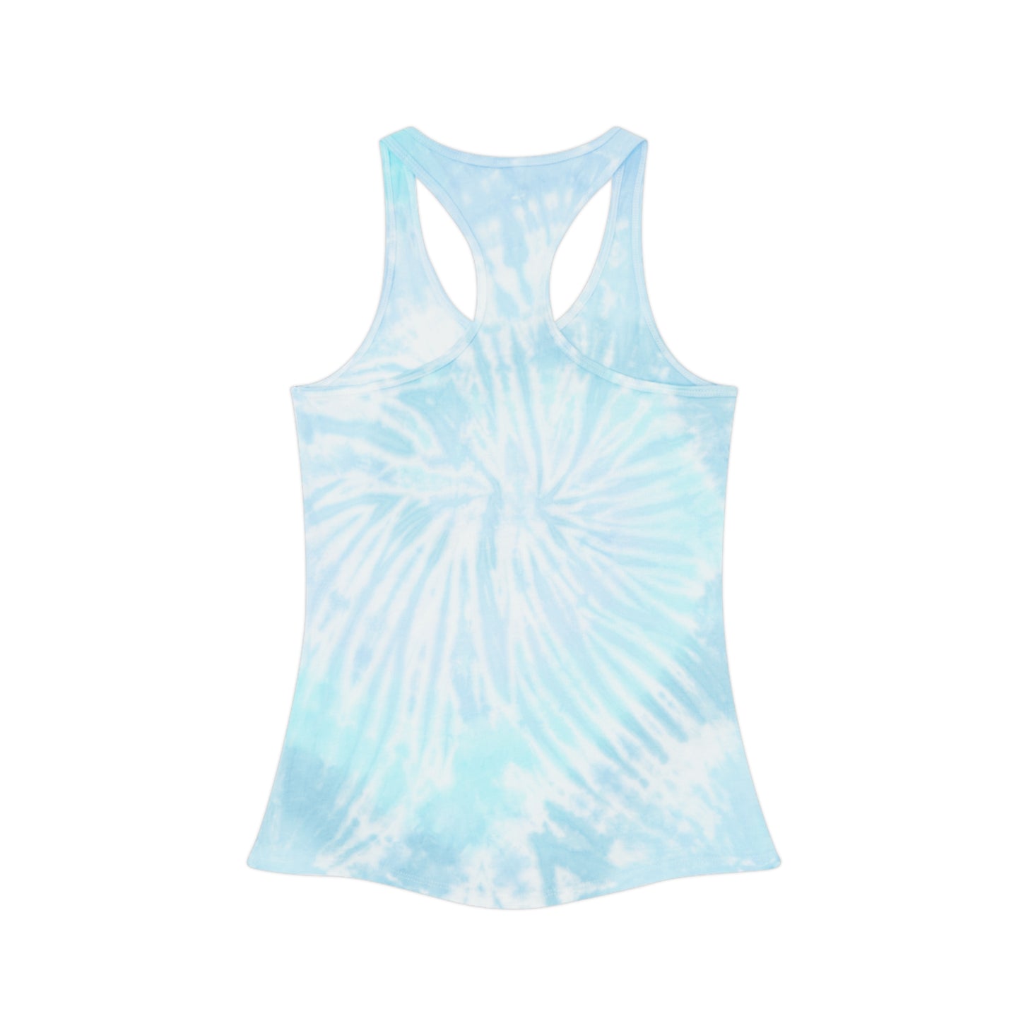 Bohemian Tie Dye Racerback Tank Top with Logo Design