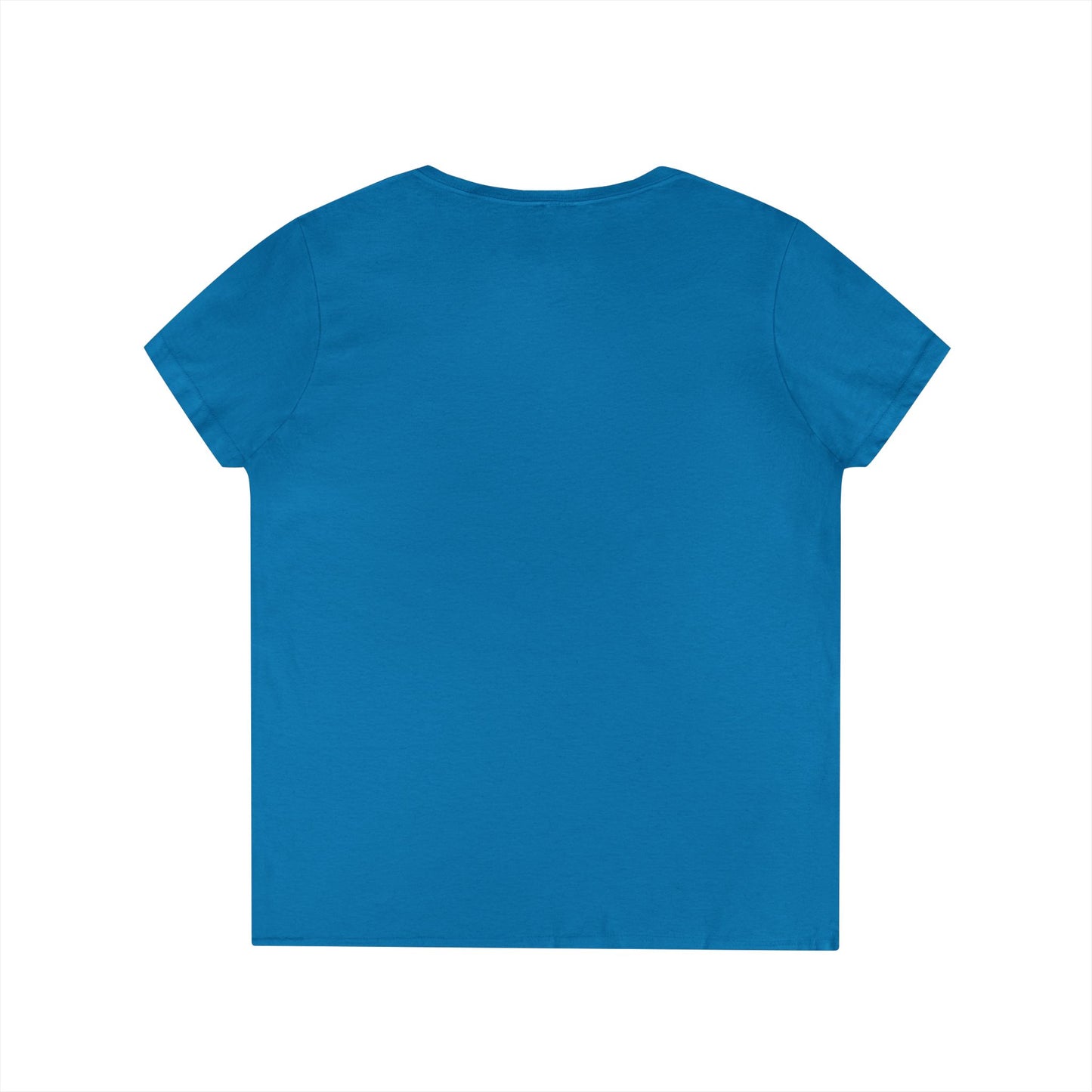 Ladies' V-Neck T-Shirt with Yellow Logo