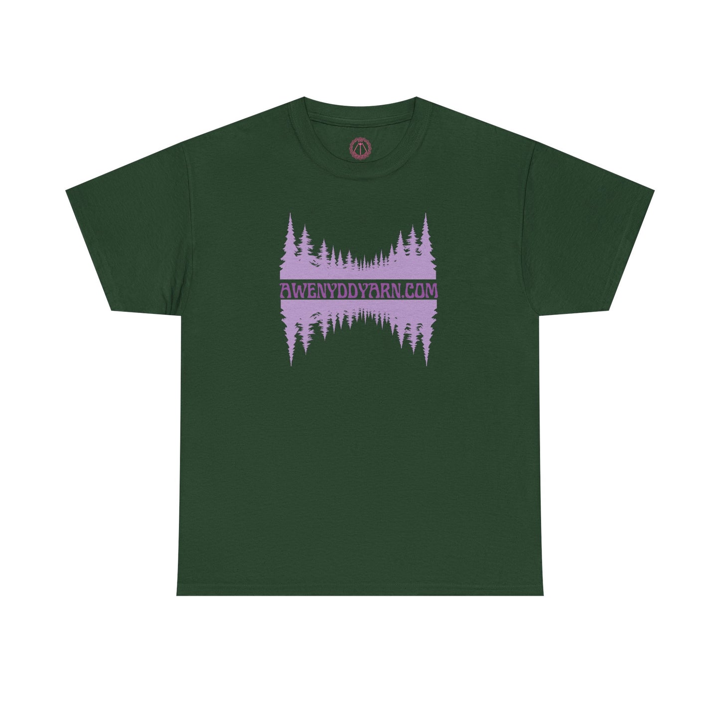 Unisex Heavy Cotton Tee - Purple Awenydd Trees