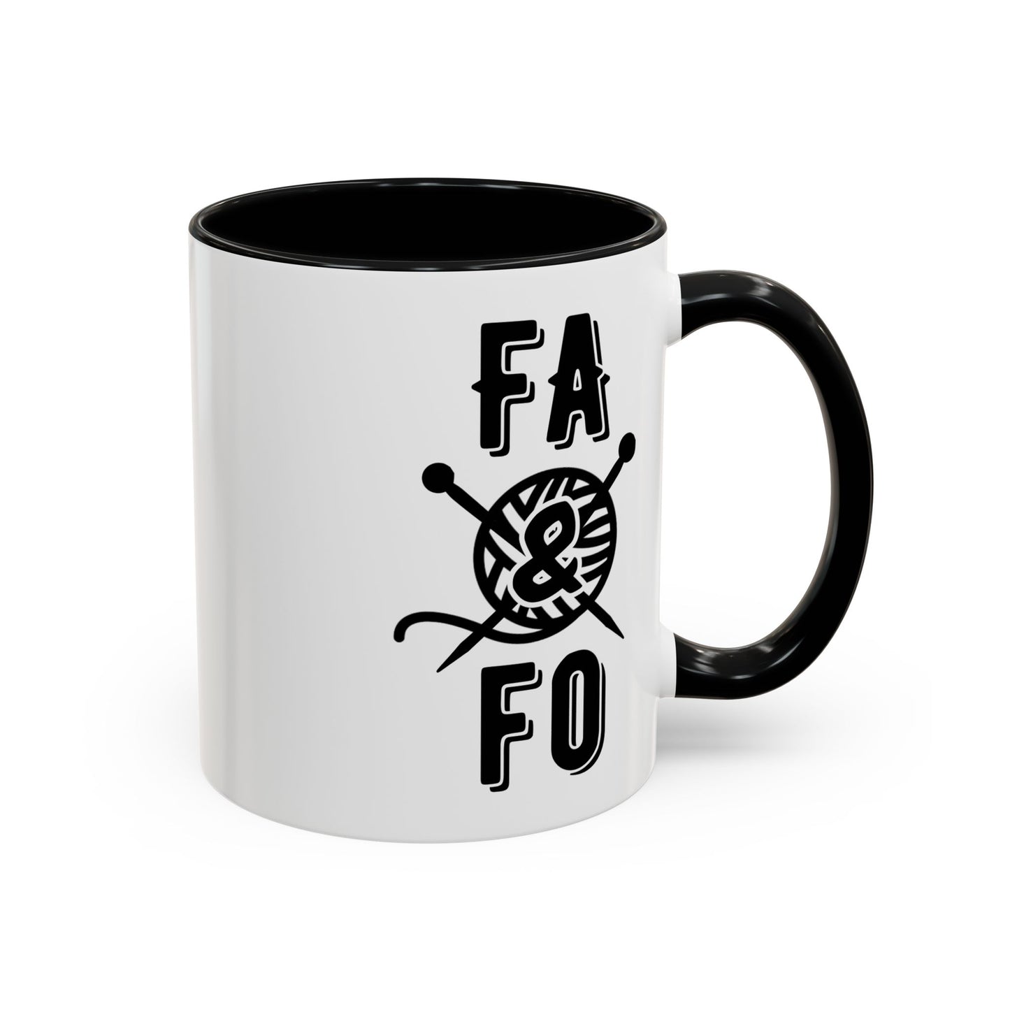 FAFO Colorful Accent Coffee Mug - Perfect Gift for Yarn Lovers