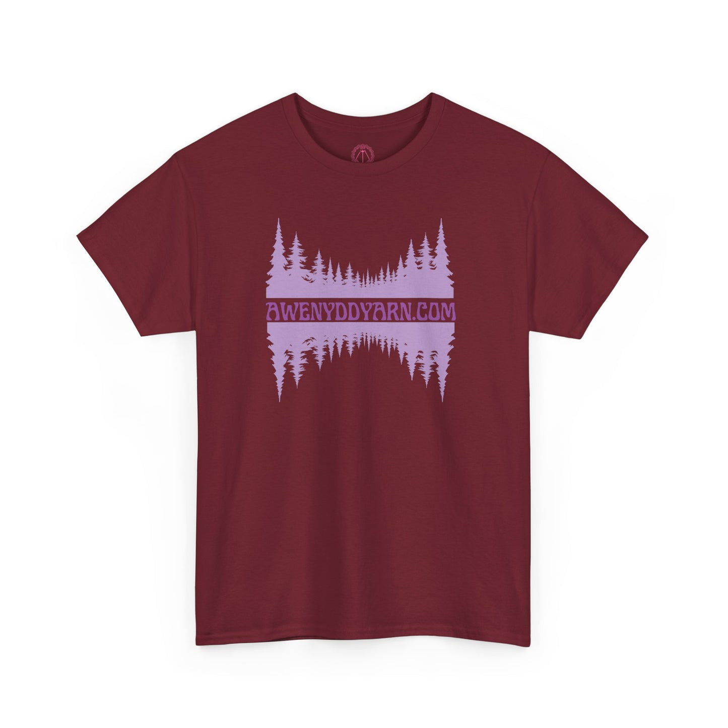 Unisex Heavy Cotton Tee - Purple Awenydd Trees