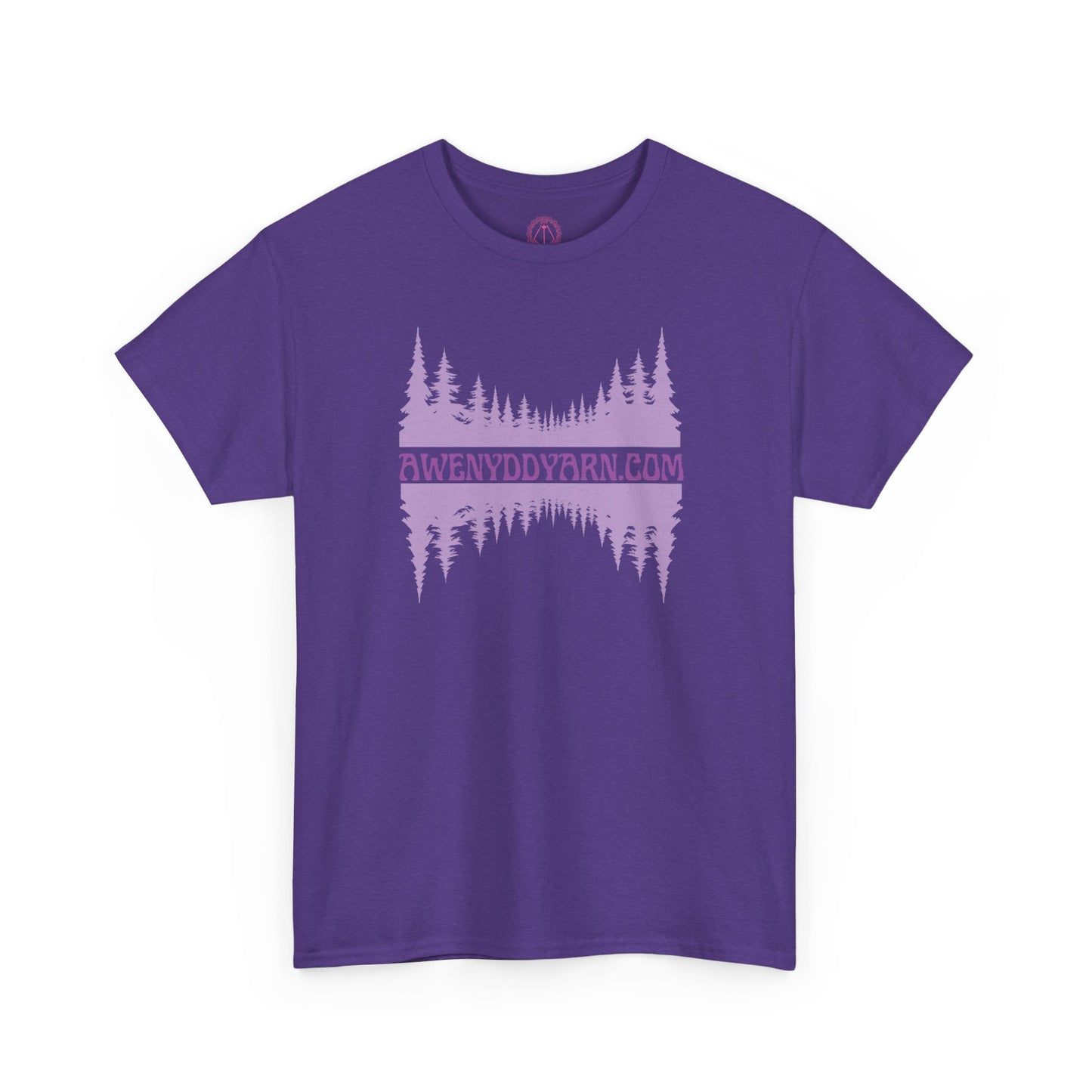 Unisex Heavy Cotton Tee - Purple Awenydd Trees