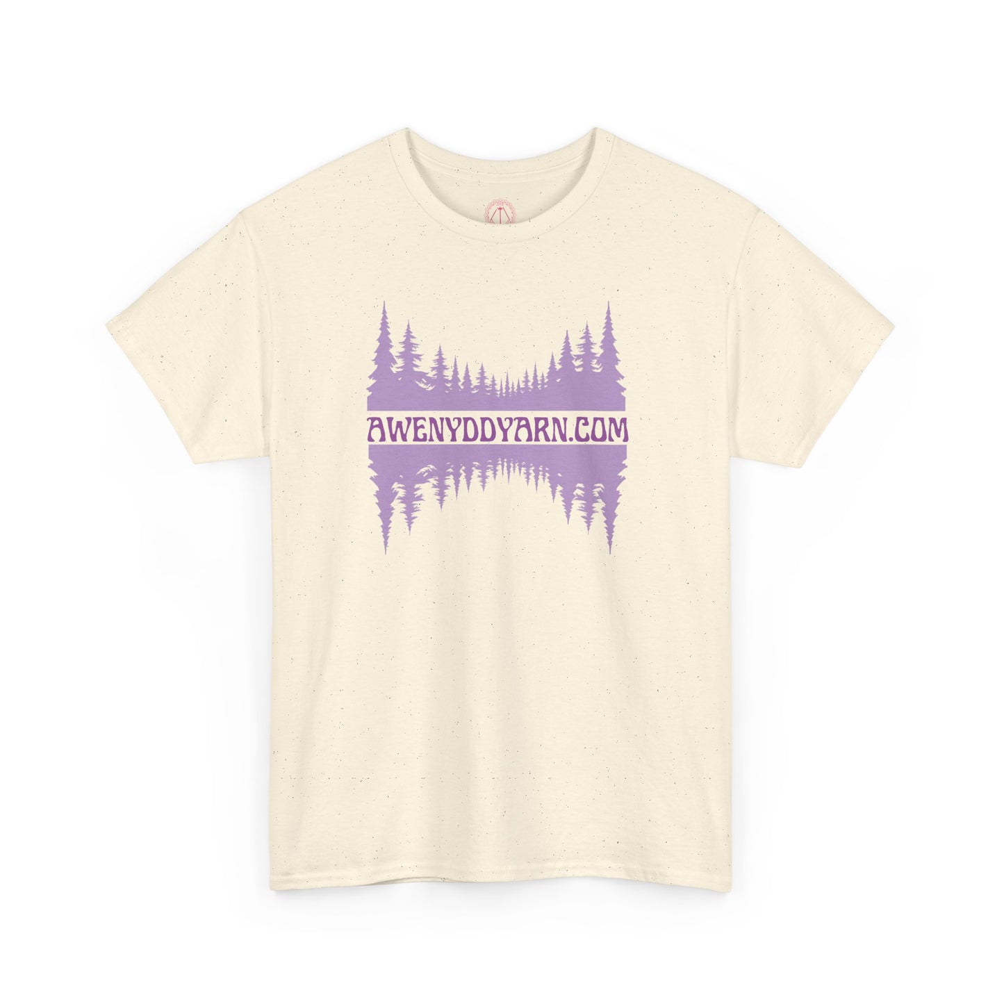 Unisex Heavy Cotton Tee - Purple Awenydd Trees