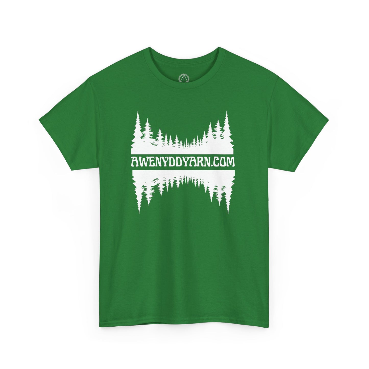 Unisex Heavy Cotton Tee - AWENYDDYARN.com Forest Design