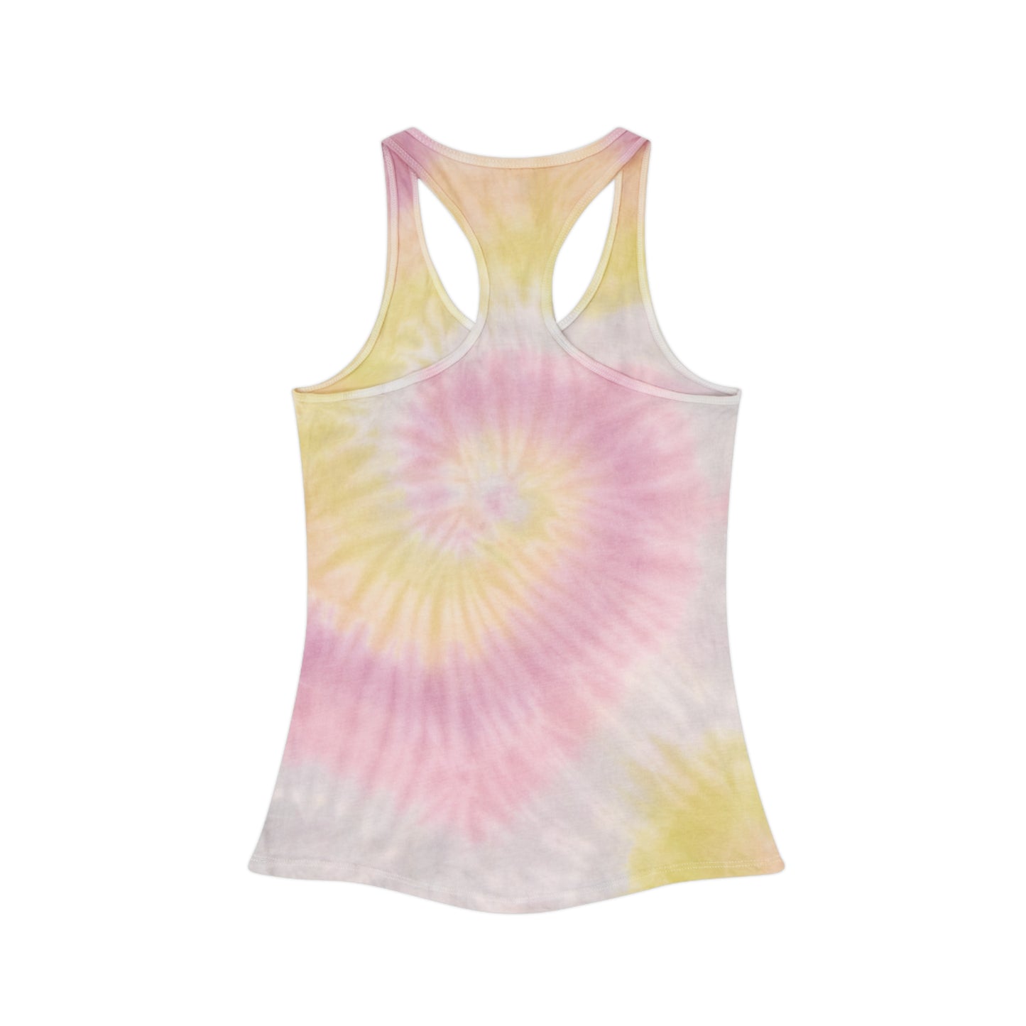 Bohemian Tie Dye Racerback Tank Top with Logo Design