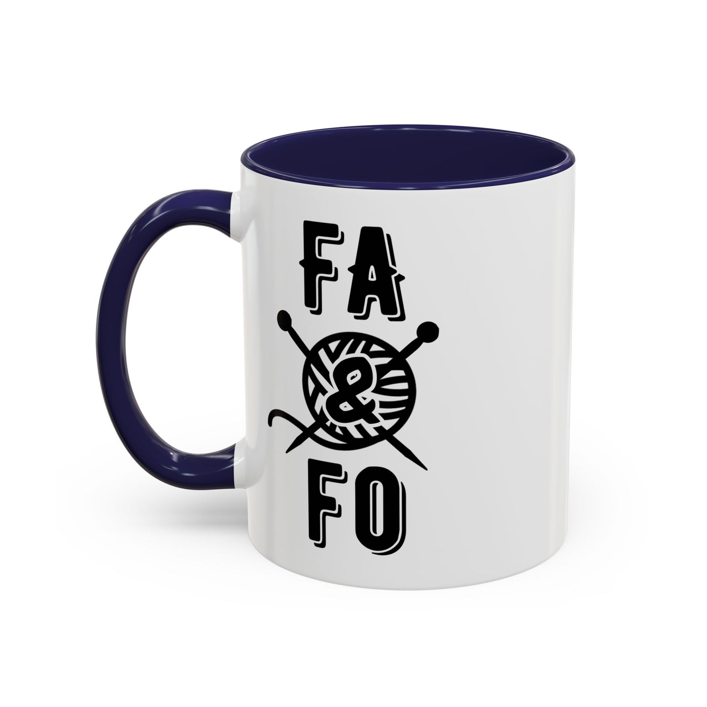 FAFO Colorful Accent Coffee Mug - Perfect Gift for Yarn Lovers