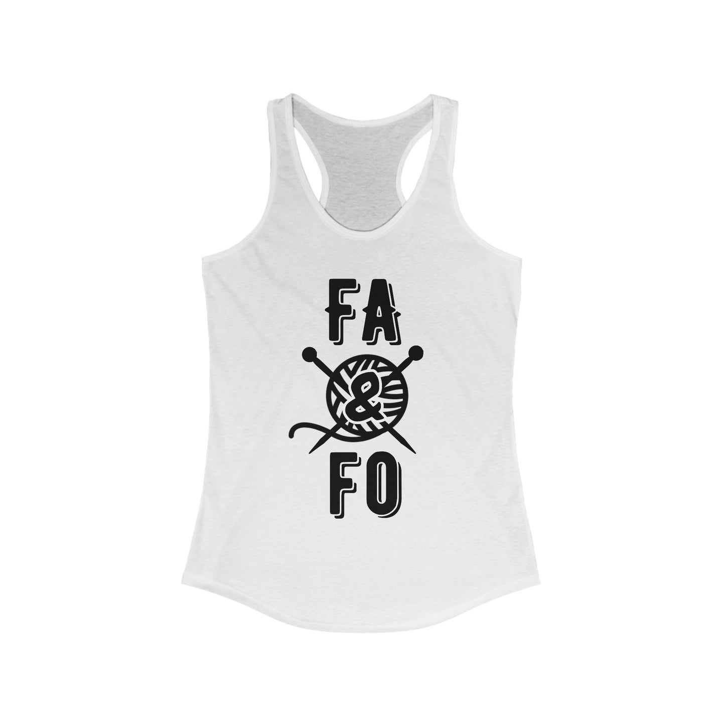 FAFO Women's Racerback Tank Top - Perfect for Crafters!