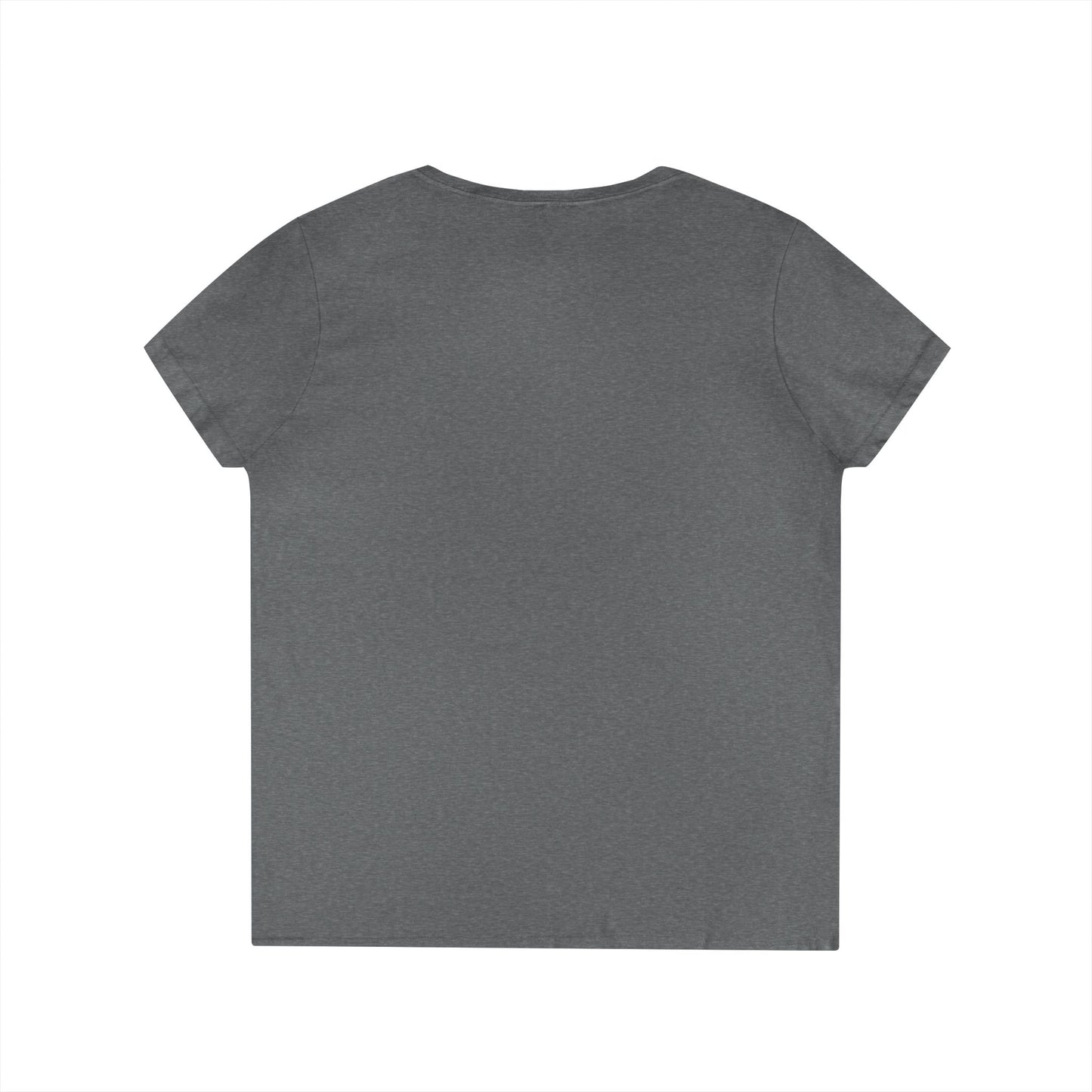 Ladies' V-Neck T-Shirt with Yellow Logo