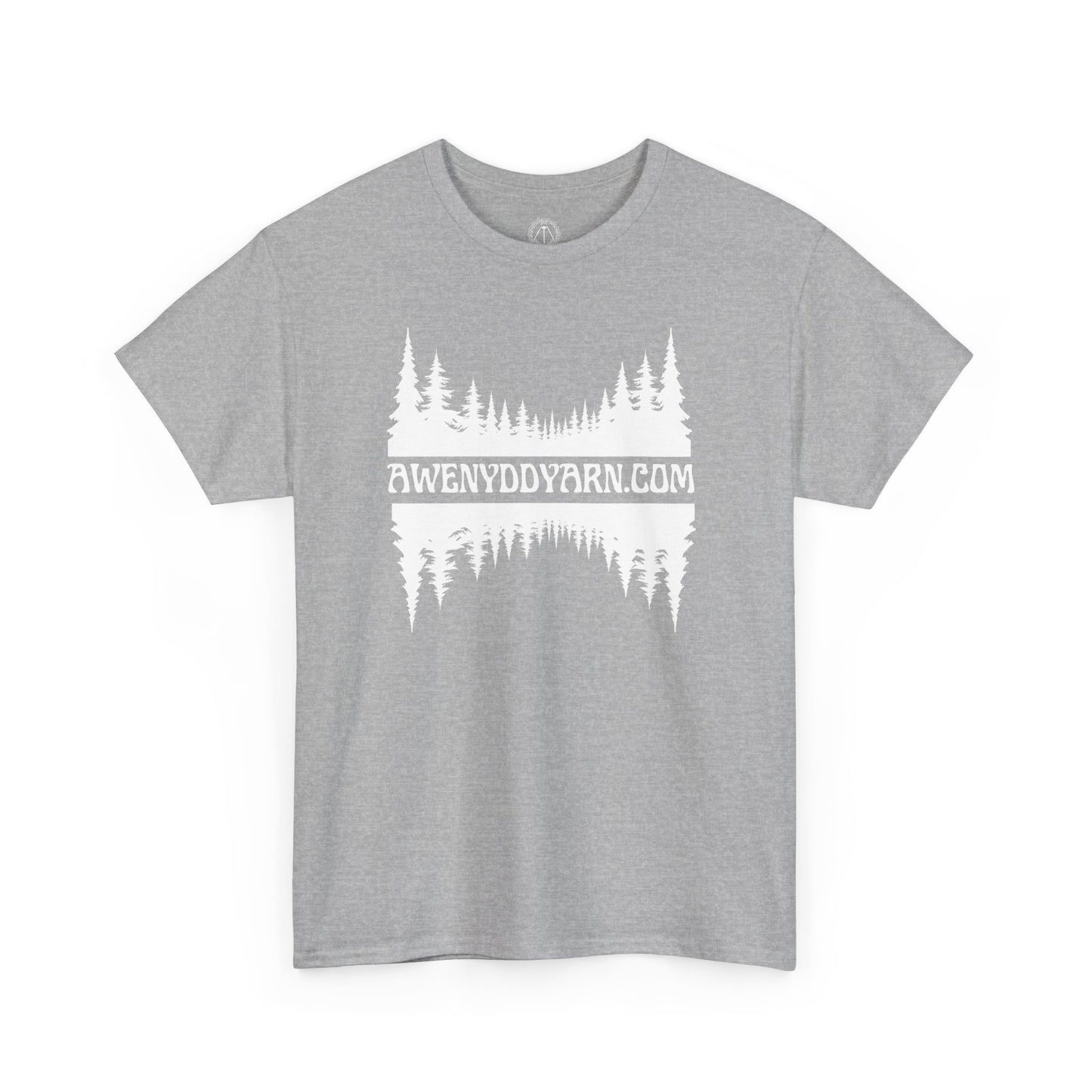 Unisex Heavy Cotton Tee - AWENYDDYARN.com Forest Design
