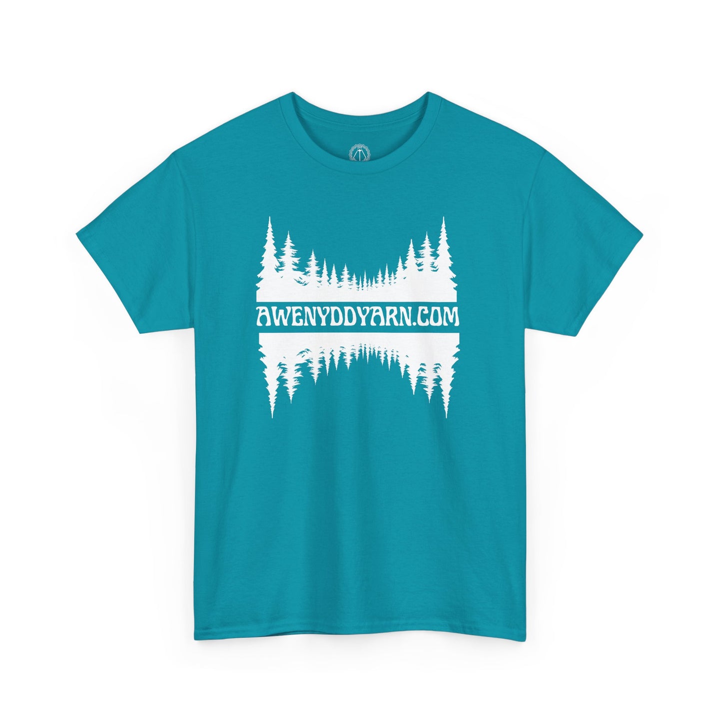 Unisex Heavy Cotton Tee - AWENYDDYARN.com Forest Design