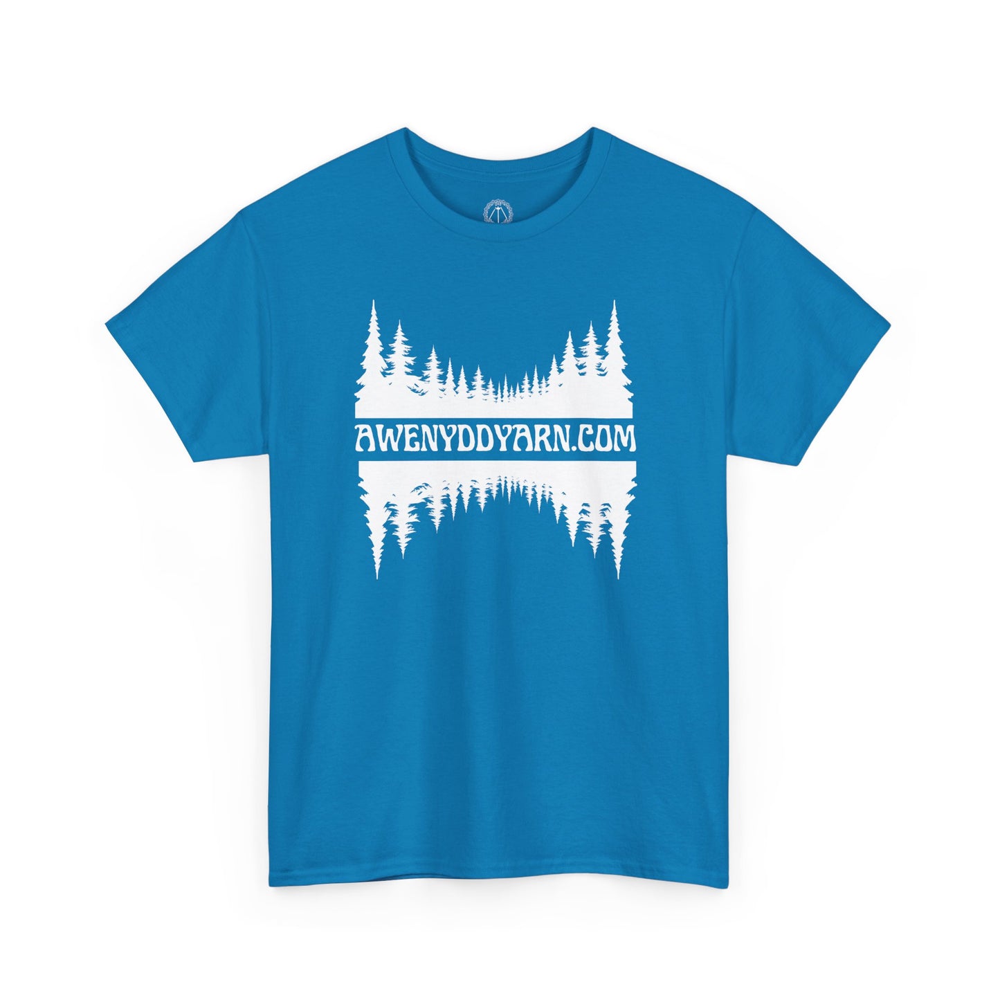 Unisex Heavy Cotton Tee - AWENYDDYARN.com Forest Design