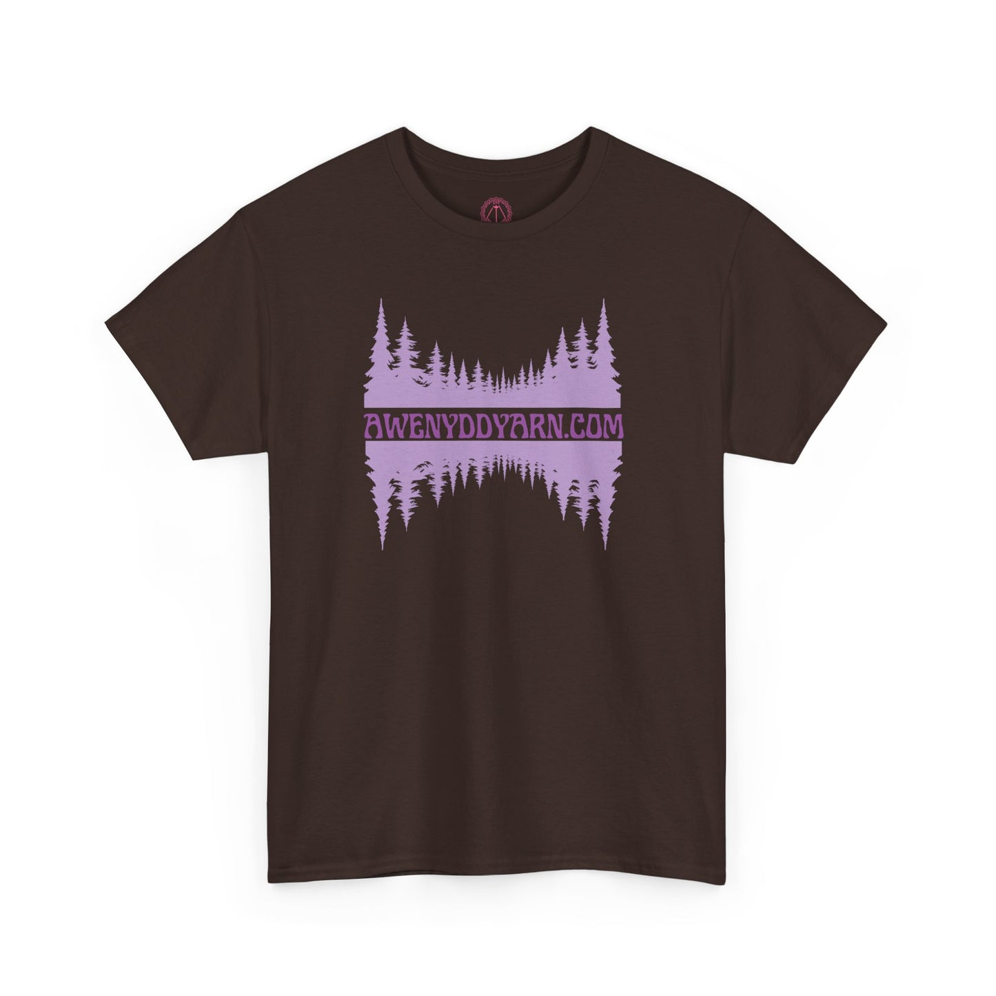 Unisex Heavy Cotton Tee - Purple Awenydd Trees